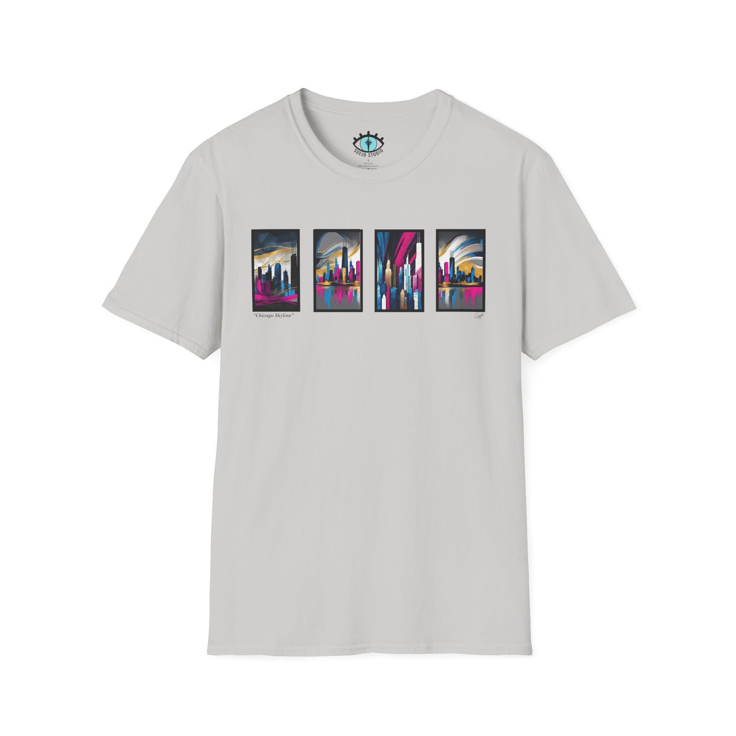 “Chicago Skyline” Abstract Art - Unisex T-Shirt