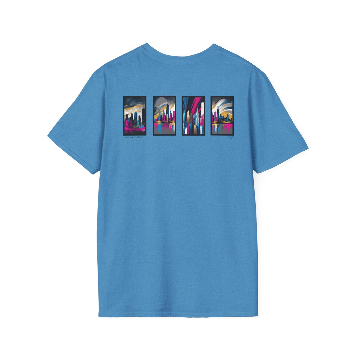 “Chicago Skyline” Abstract Art - Unisex T-Shirt