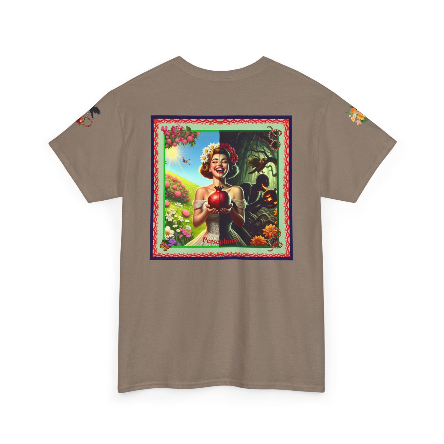 Persephone- Goddess of Spring and Queen of the Underworld - Unisex Heavy Cotton Tee