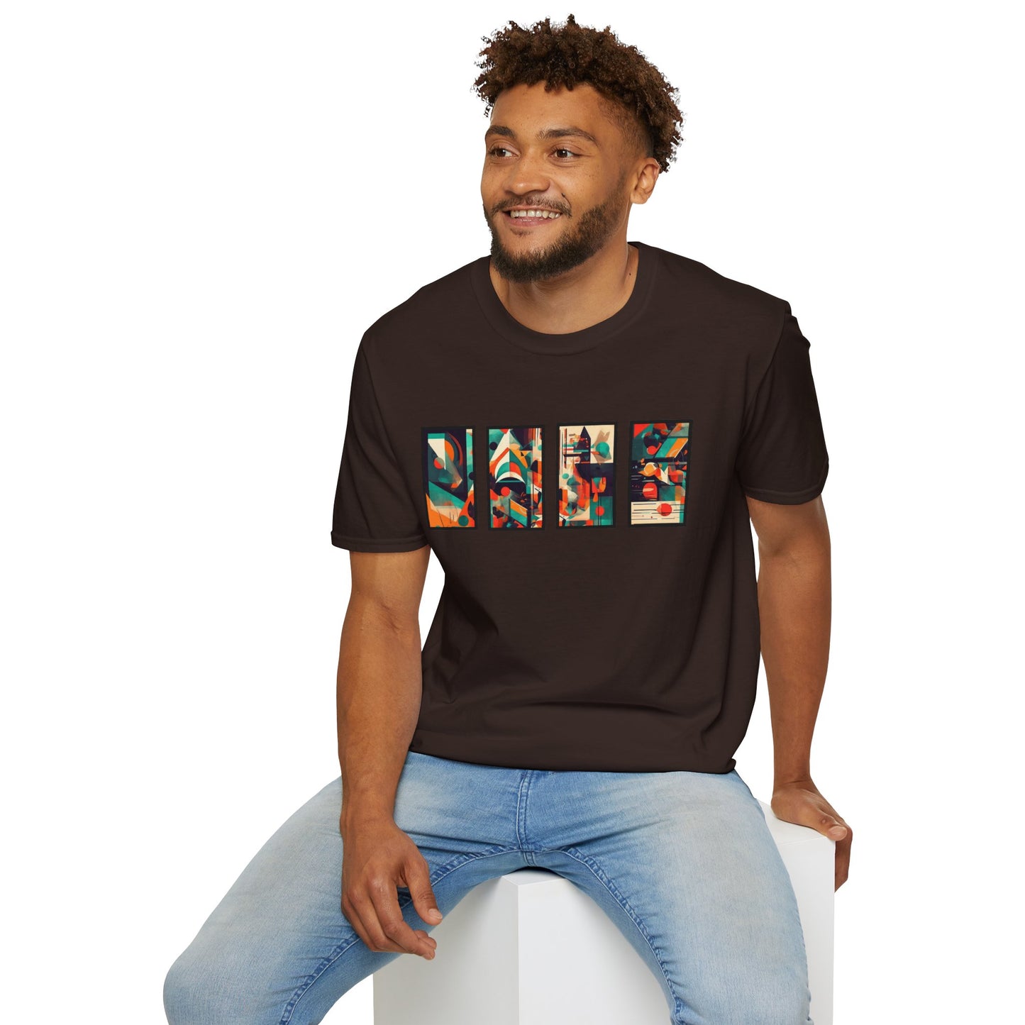 “Cityscape Sunset” Abstract Art - Unisex T-Shirt