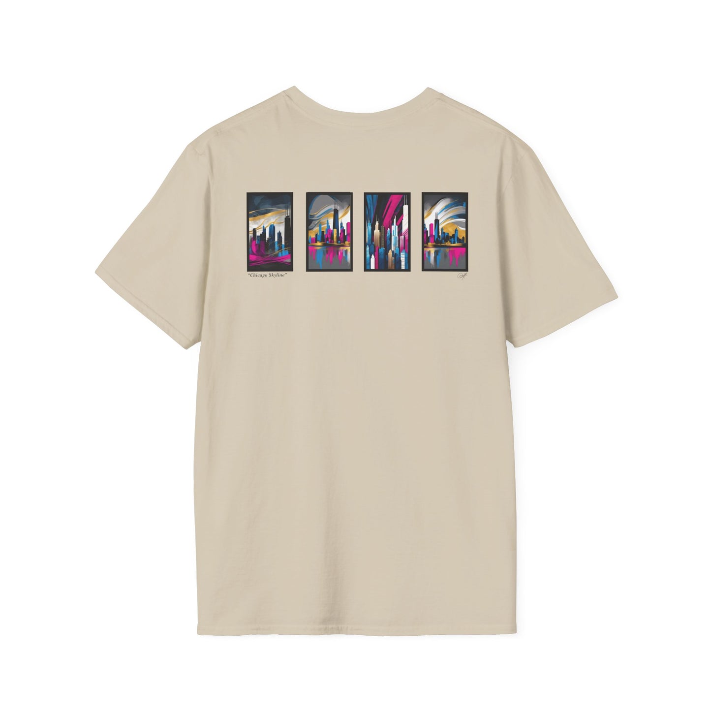 “Chicago Skyline” Abstract Art - Unisex T-Shirt
