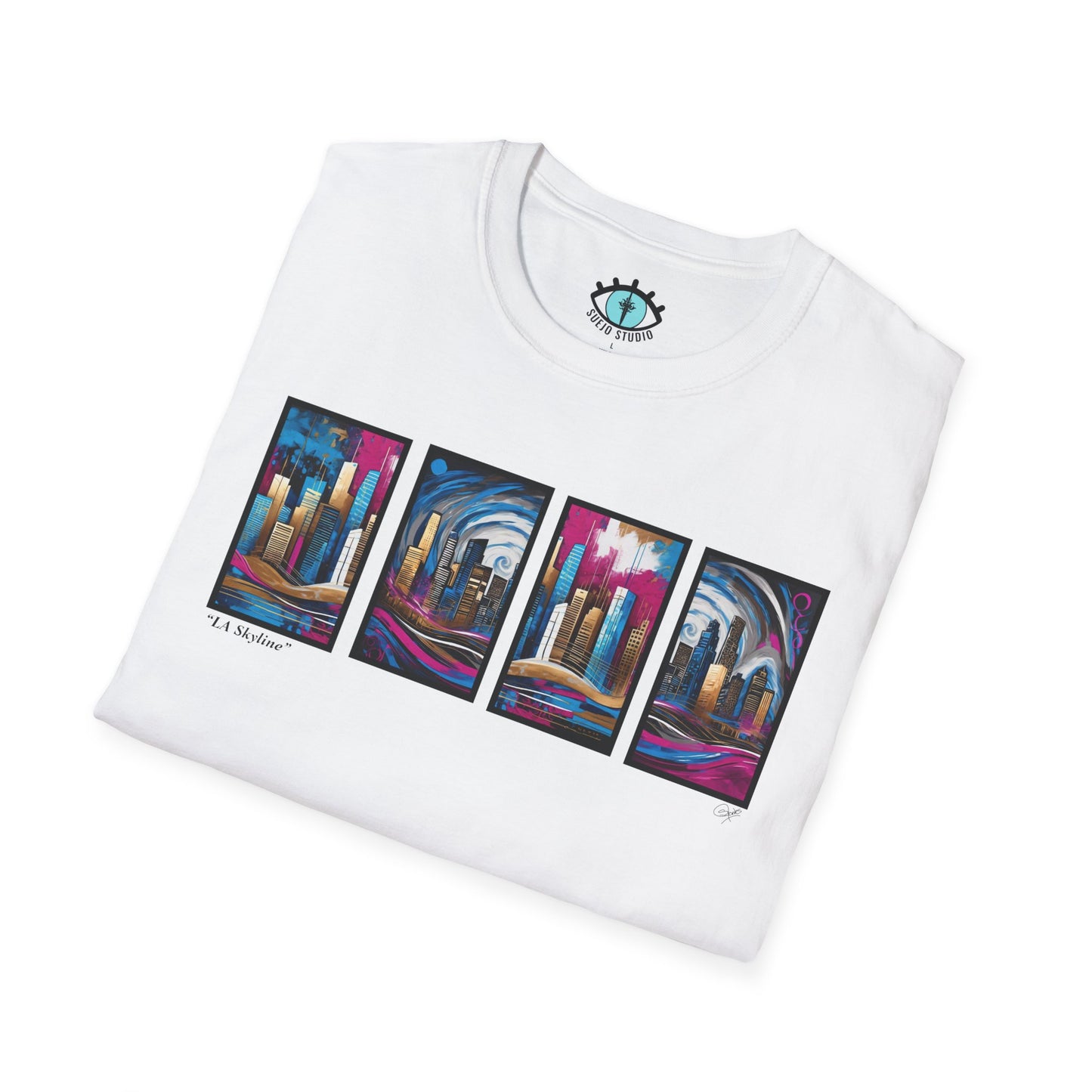 “LA Skyline” Abstract Art - Unisex T-Shirt
