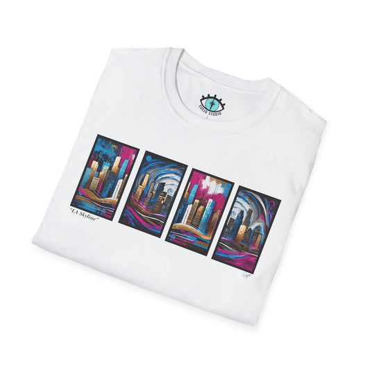 “LA Skyline” Abstract Art - Unisex T-Shirt