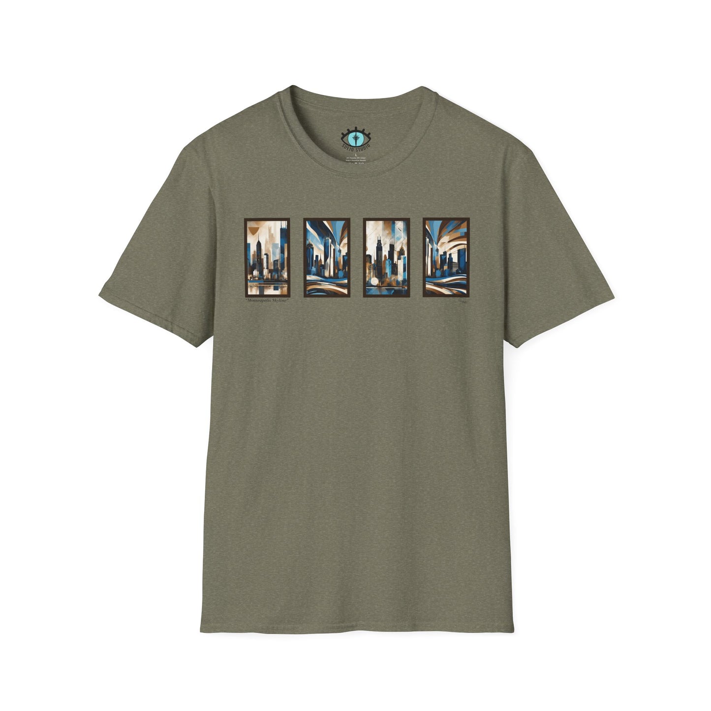 “Minneapolis Skyline” Abstract Art - Unisex T-Shirt