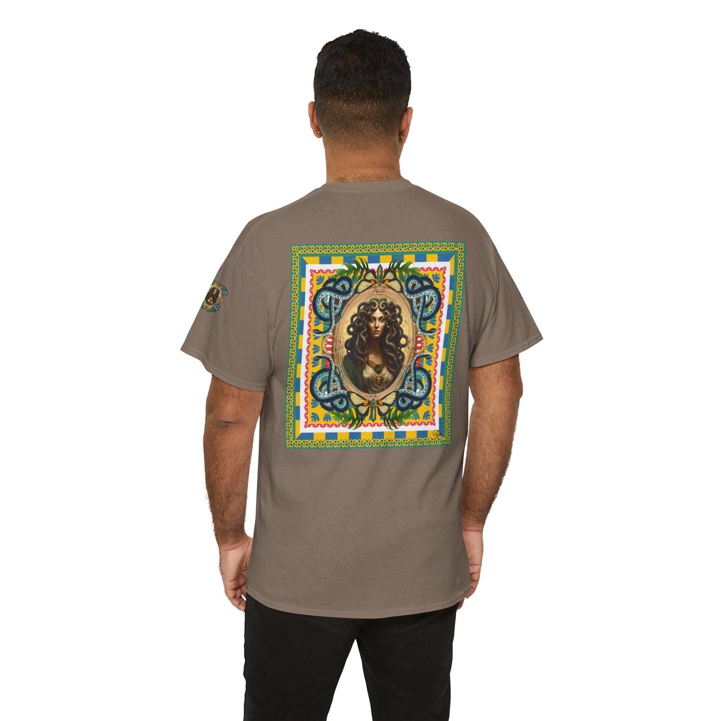 Mona Lisa Medusa - Unisex Cotton T-Shirt