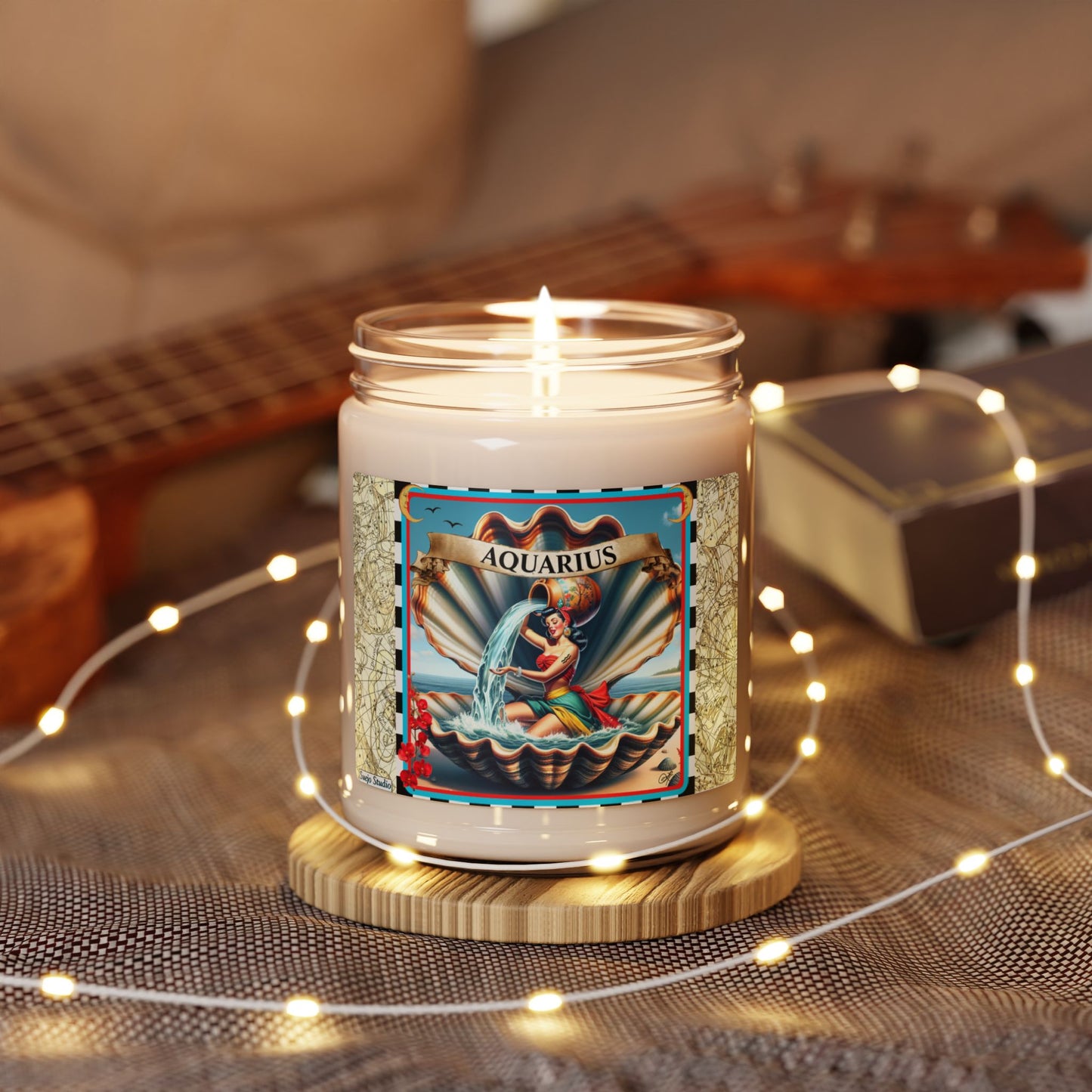Aquarius (Jan 20 - Feb 18) - Zodiac Scented Soy Candle, 9oz