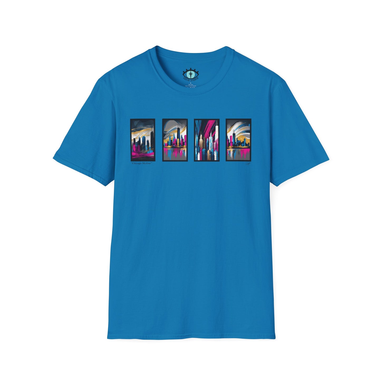 “Chicago Skyline” Abstract Art - Unisex T-Shirt