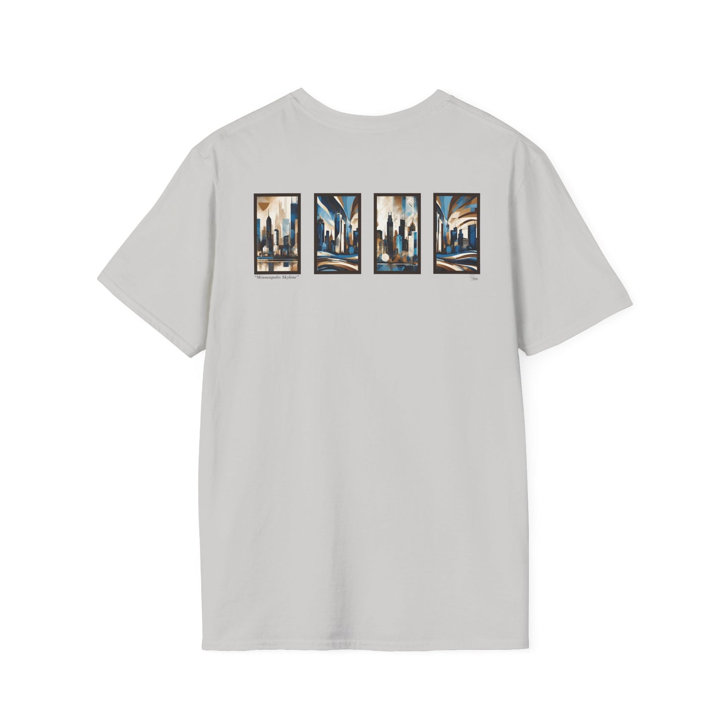 “Minneapolis Skyline” Abstract Art - Unisex T-Shirt