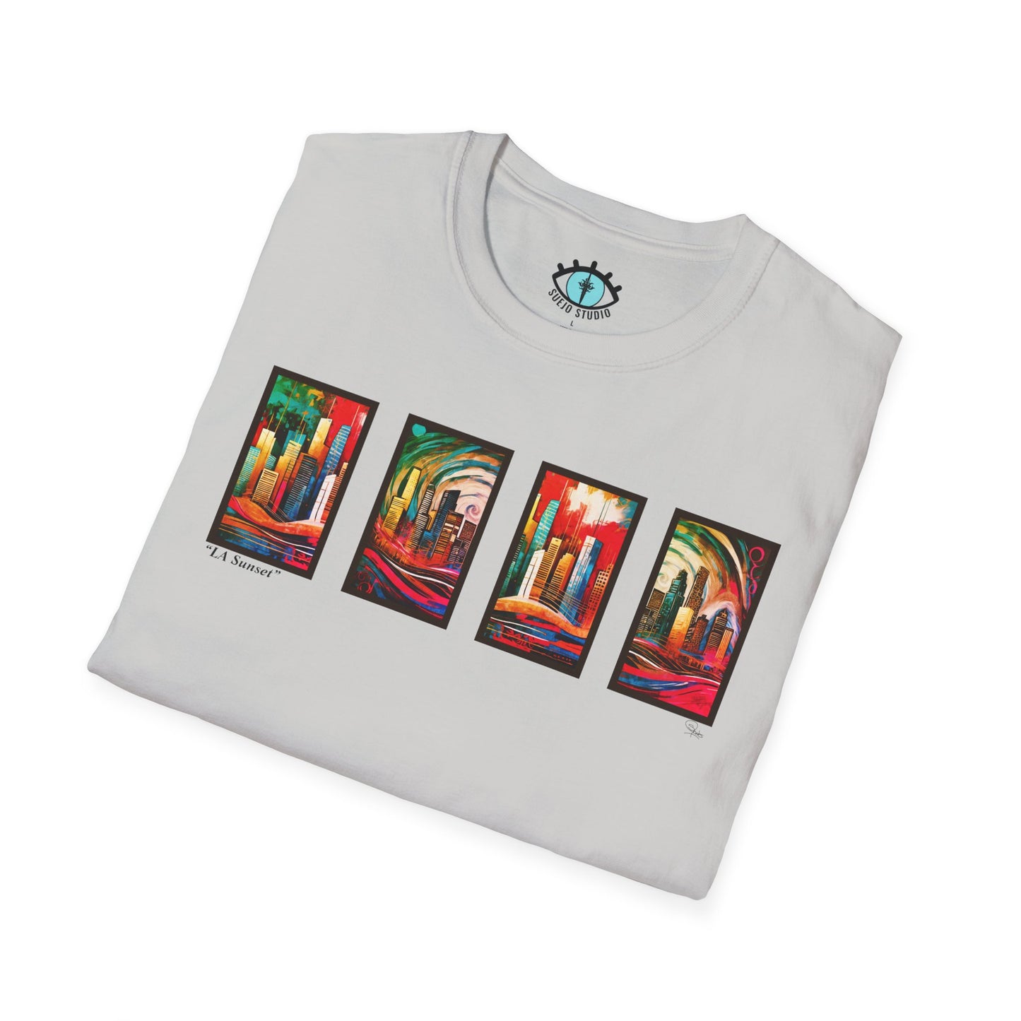 “LA Sunset” Abstract Art - Unisex T-Shirt