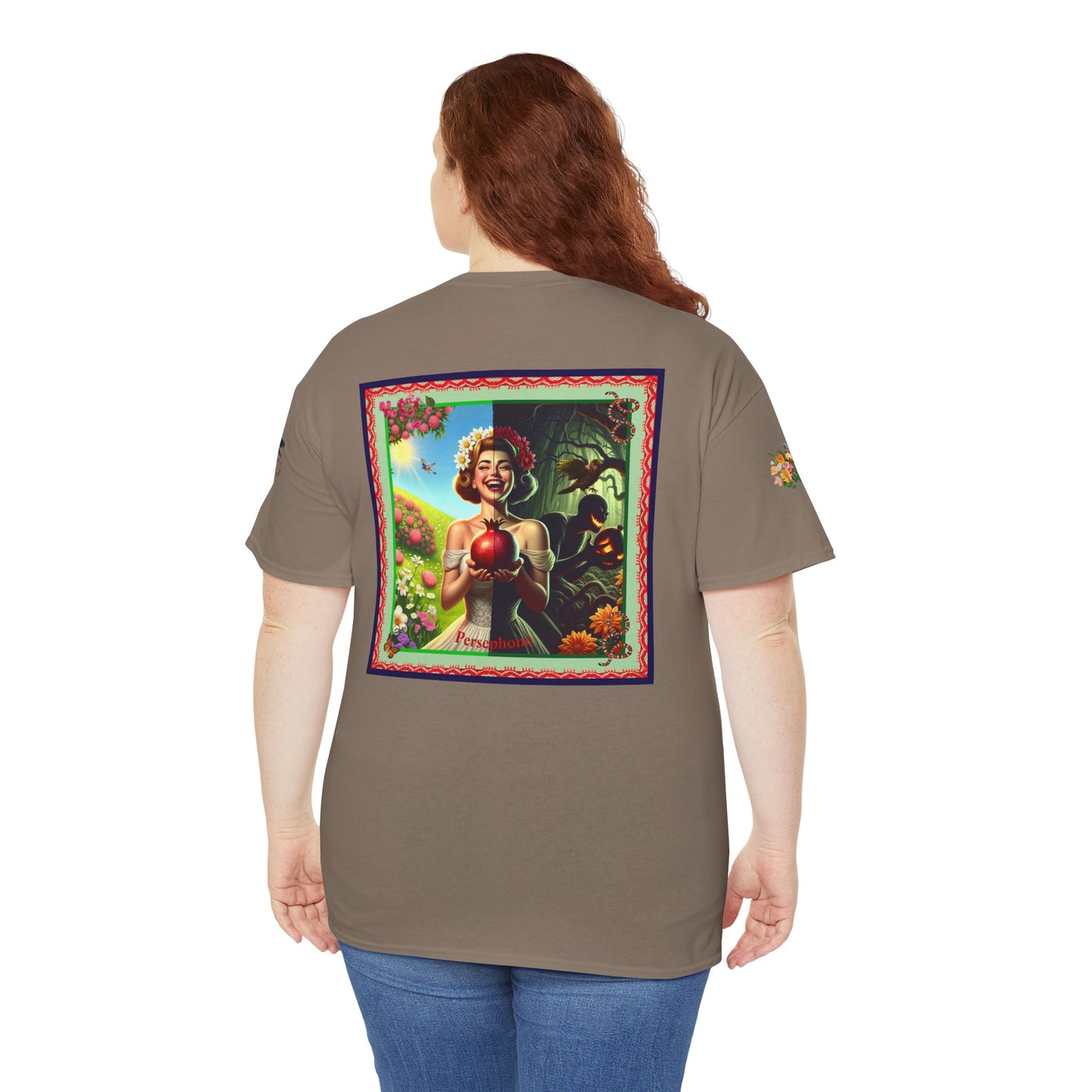 Persephone- Goddess of Spring and Queen of the Underworld - Unisex Heavy Cotton Tee