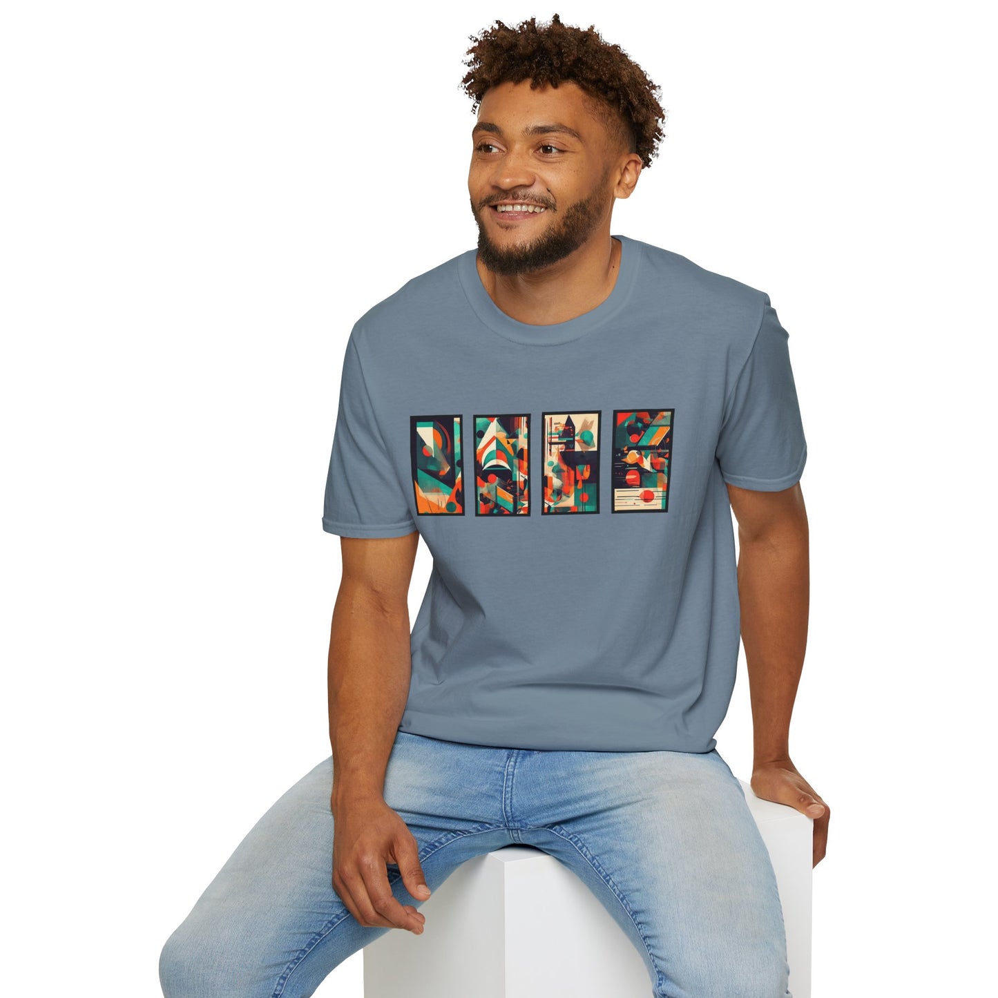 “Cityscape Sunset” Abstract Art - Unisex T-Shirt