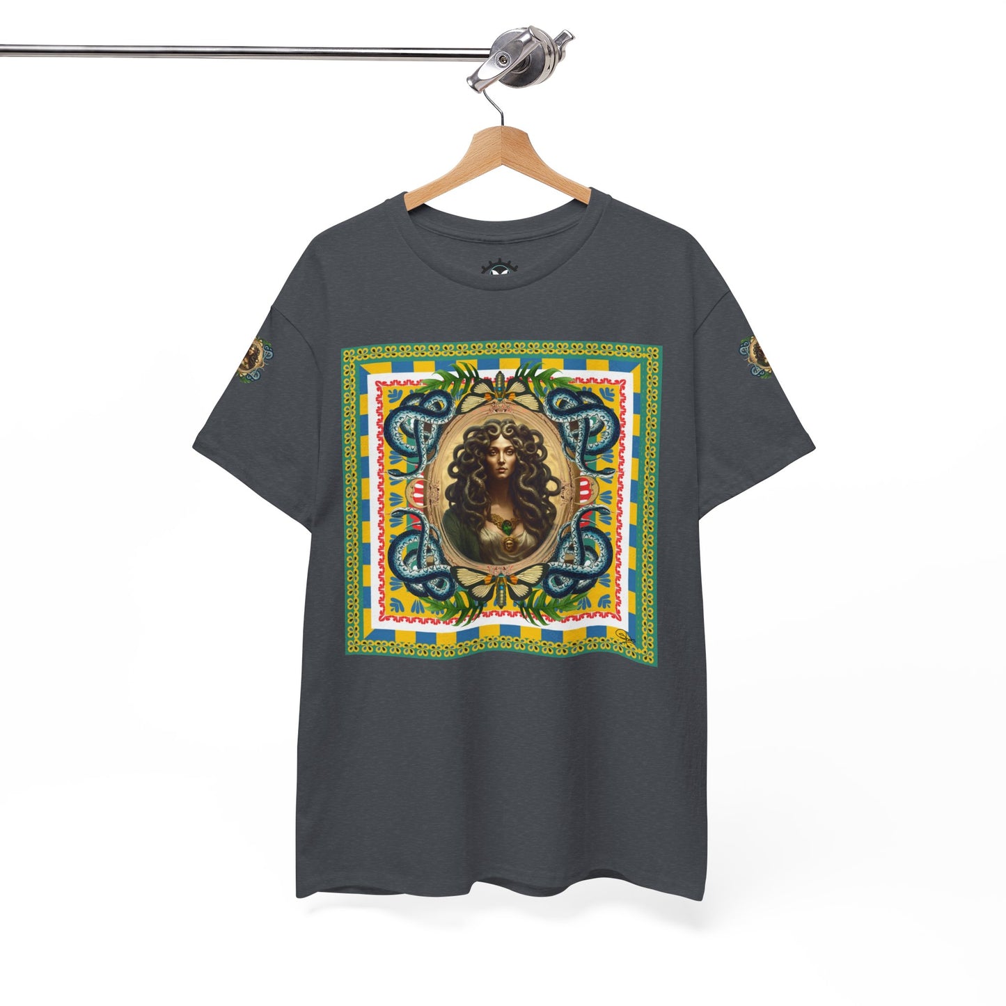Mona Lisa Medusa - Unisex Cotton T-Shirt