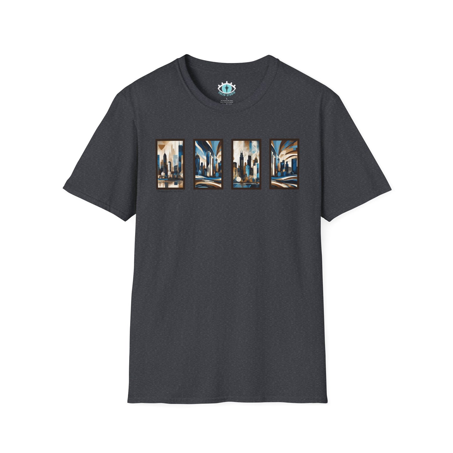 “Minneapolis Skyline” Abstract Art - Unisex T-Shirt