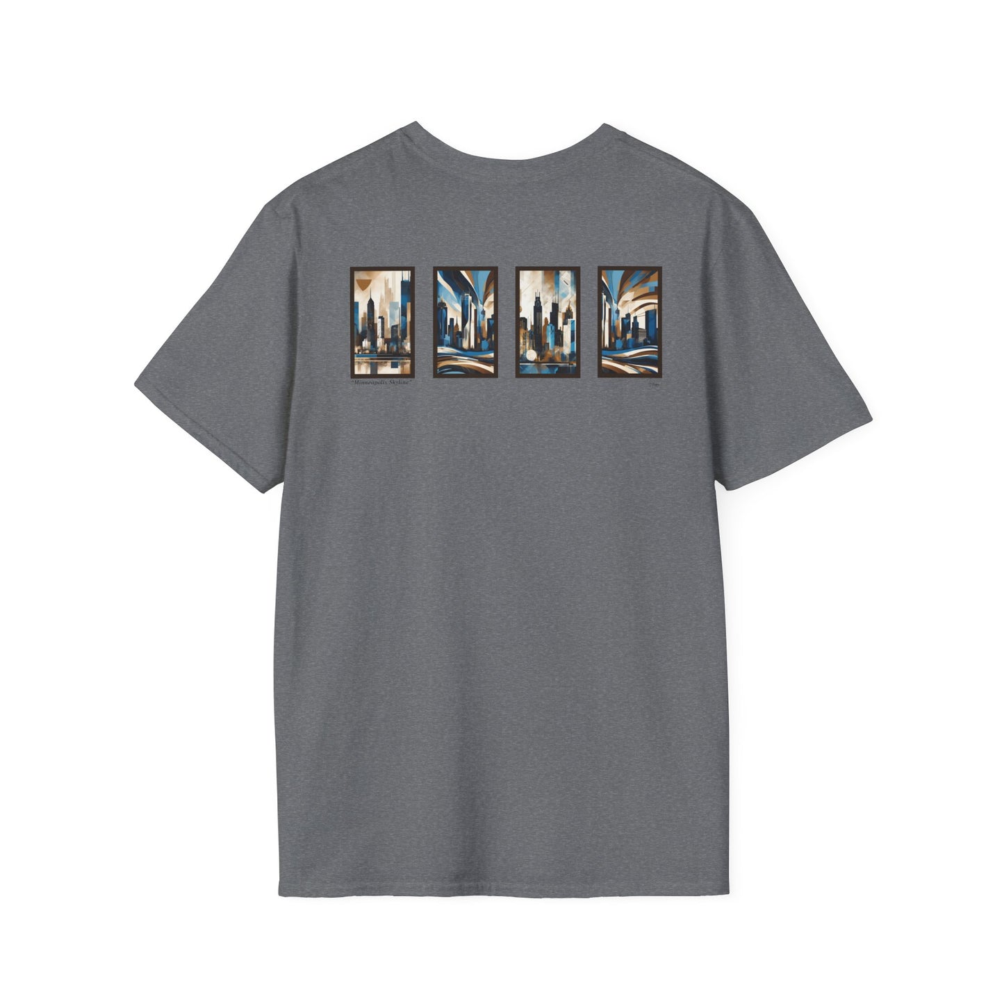 “Minneapolis Skyline” Abstract Art - Unisex T-Shirt