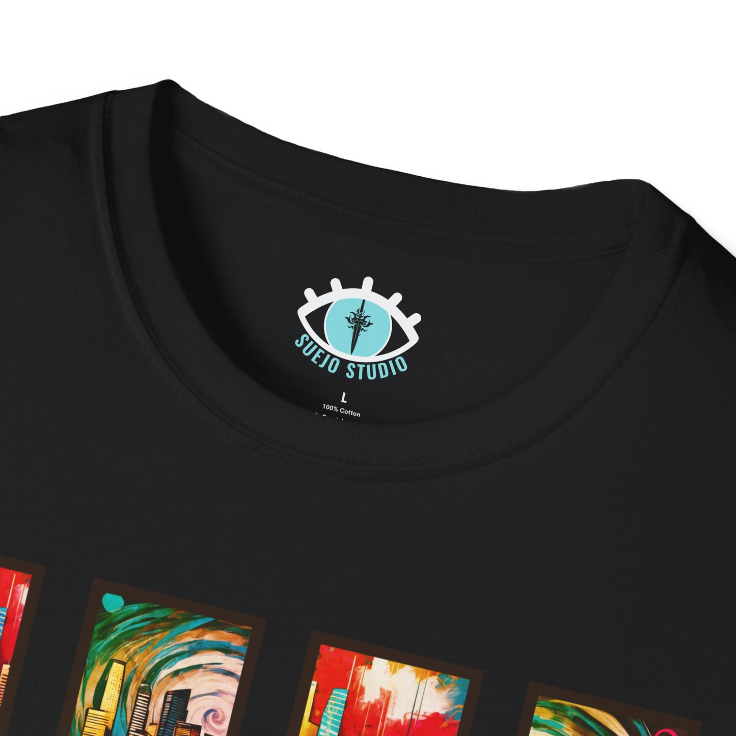 “LA Sunset” Abstract Art - Unisex T-Shirt