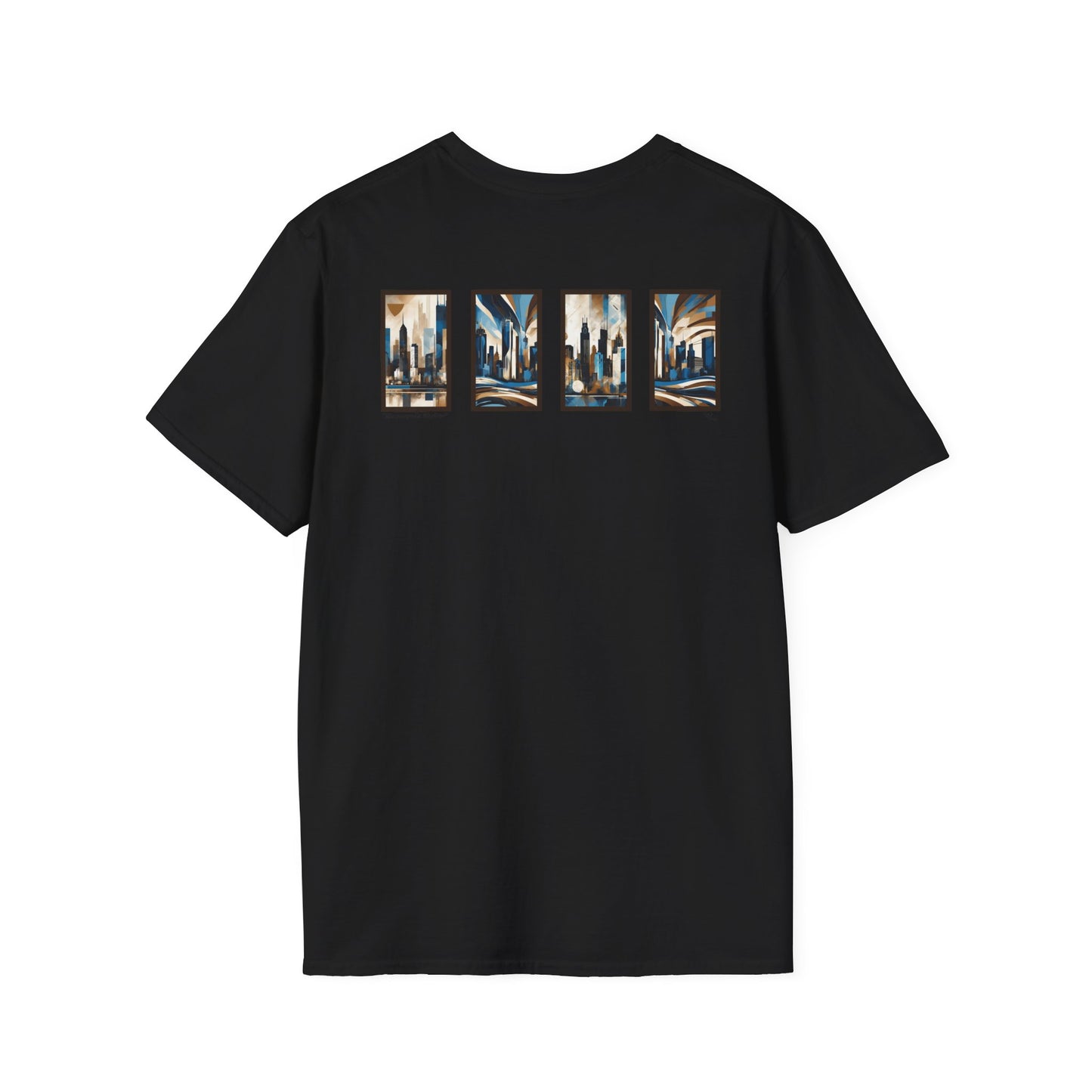 “Minneapolis Skyline” Abstract Art - Unisex T-Shirt