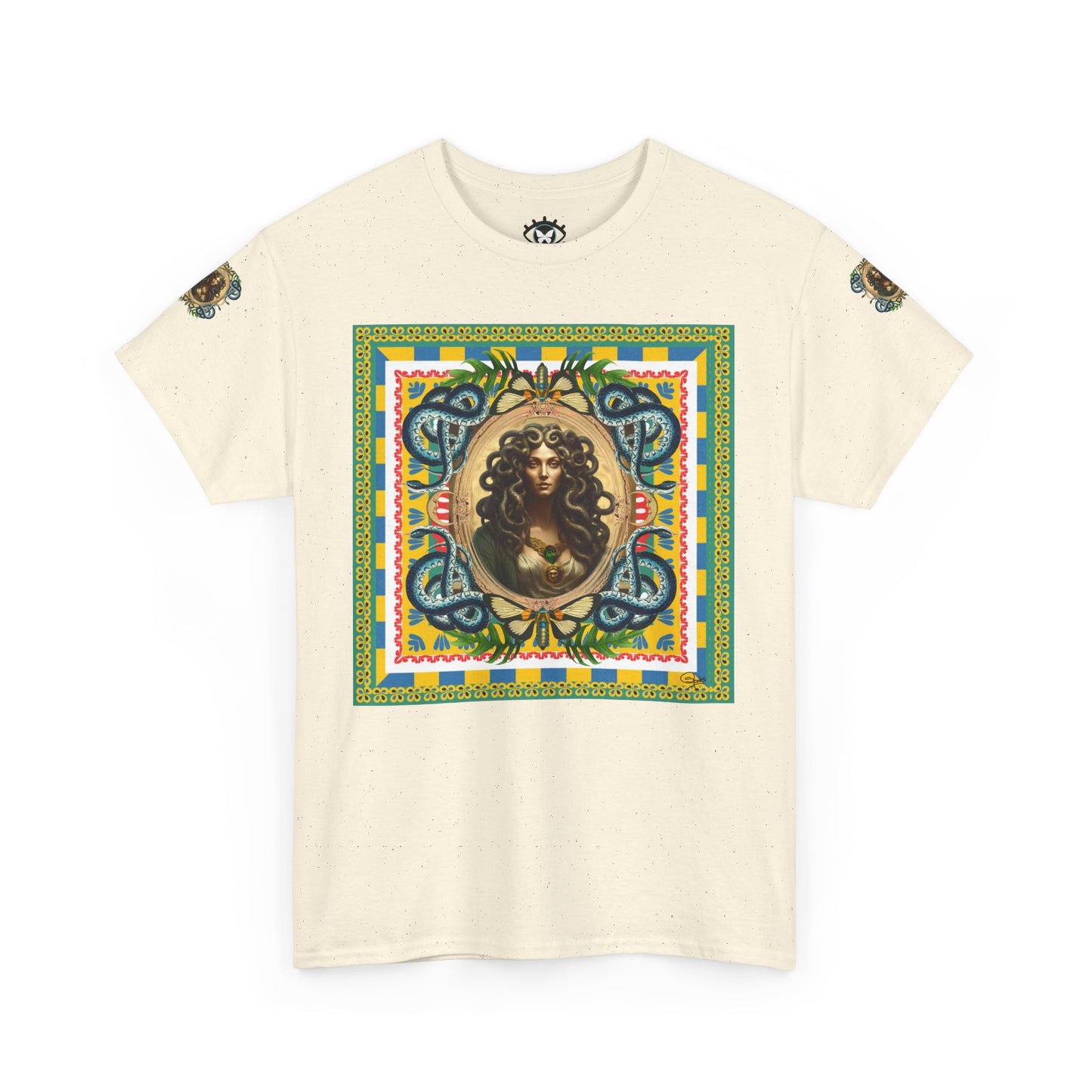 Mona Lisa Medusa - Unisex Cotton T-Shirt