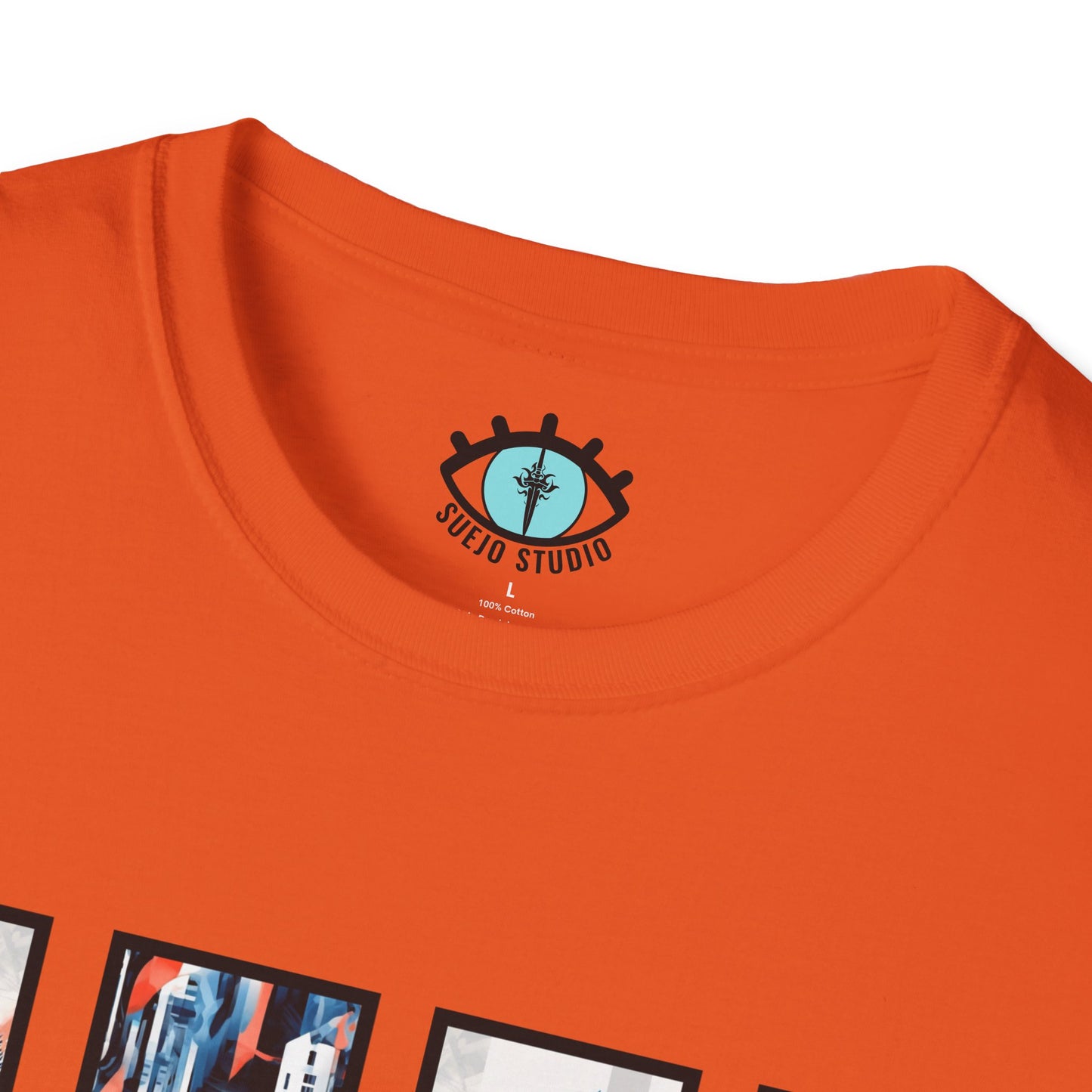 “Cityscape Blue” Abstract Art - Unisex T-Shirt