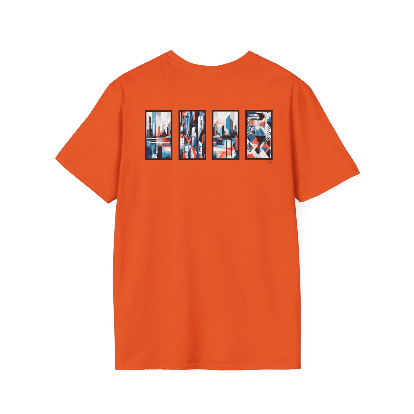 “Cityscape Blue” Abstract Art - Unisex T-Shirt