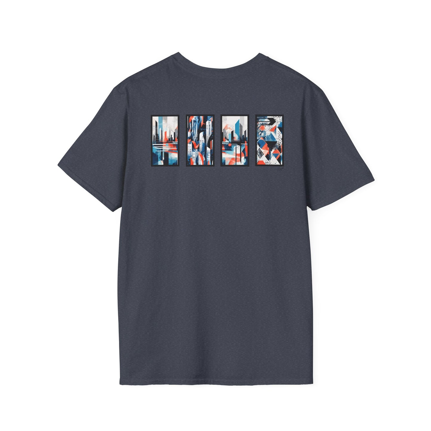 “Cityscape Blue” Abstract Art - Unisex T-Shirt