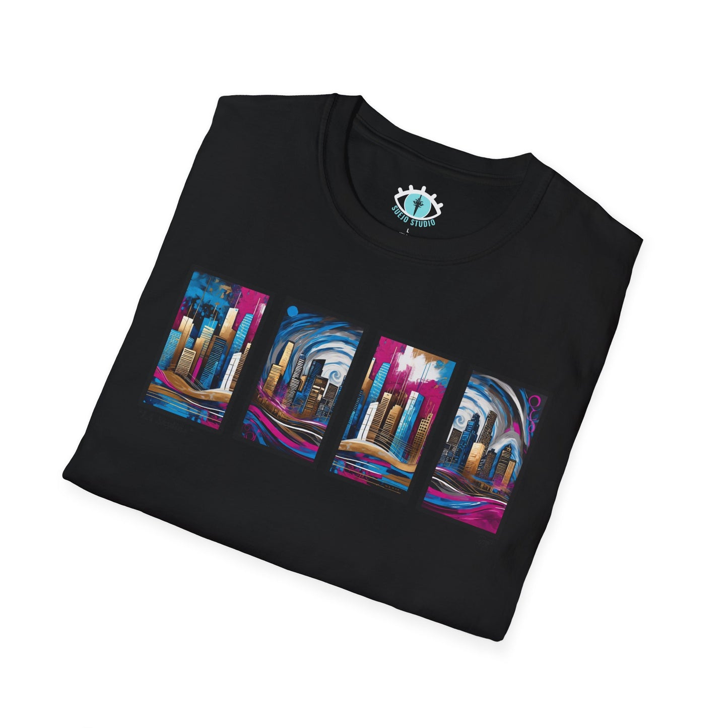 “LA Skyline” Abstract Art - Unisex T-Shirt