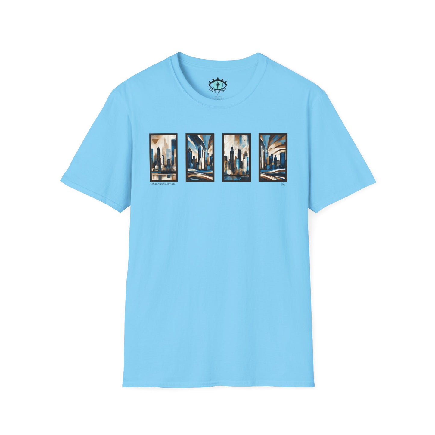 “Minneapolis Skyline” Abstract Art - Unisex T-Shirt