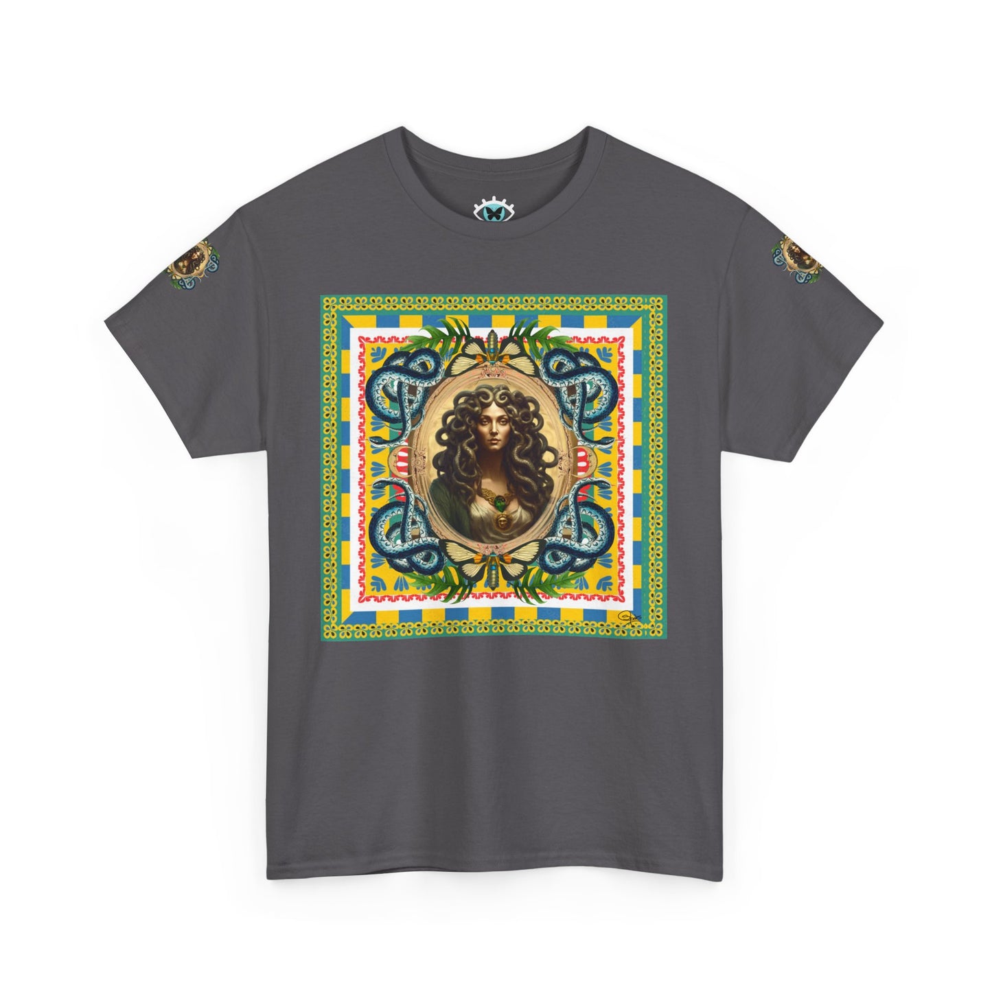 Mona Lisa Medusa - Unisex Cotton T-Shirt