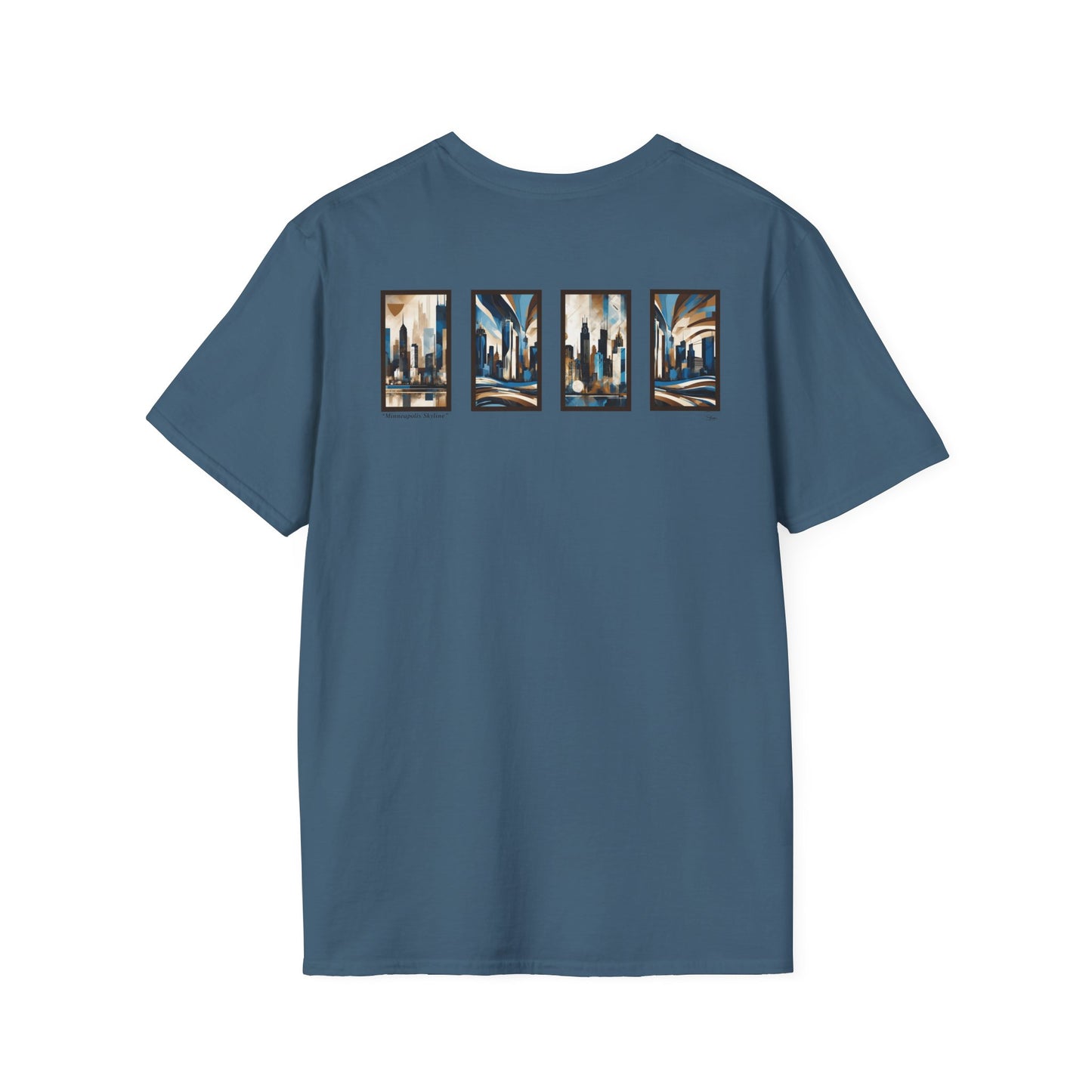 “Minneapolis Skyline” Abstract Art - Unisex T-Shirt