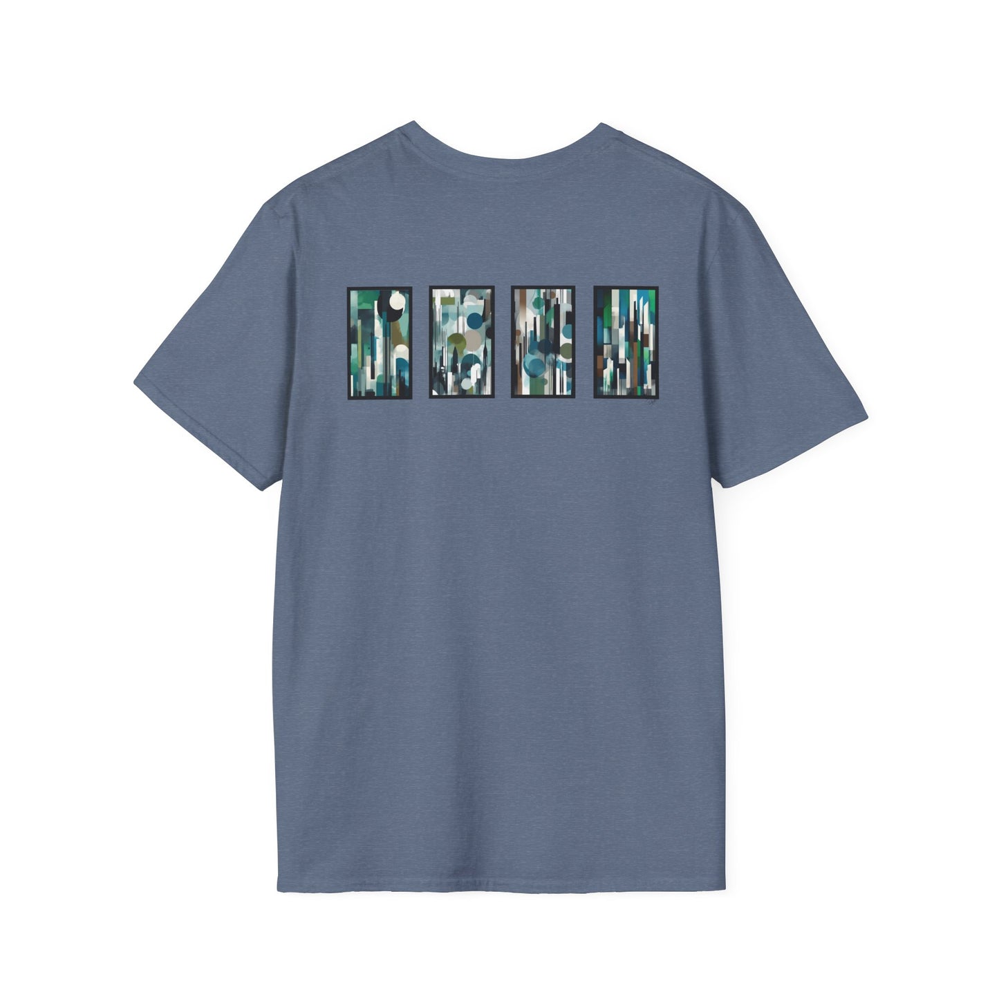 “Night Skyline” Abstract Art - Unisex T-Shirt