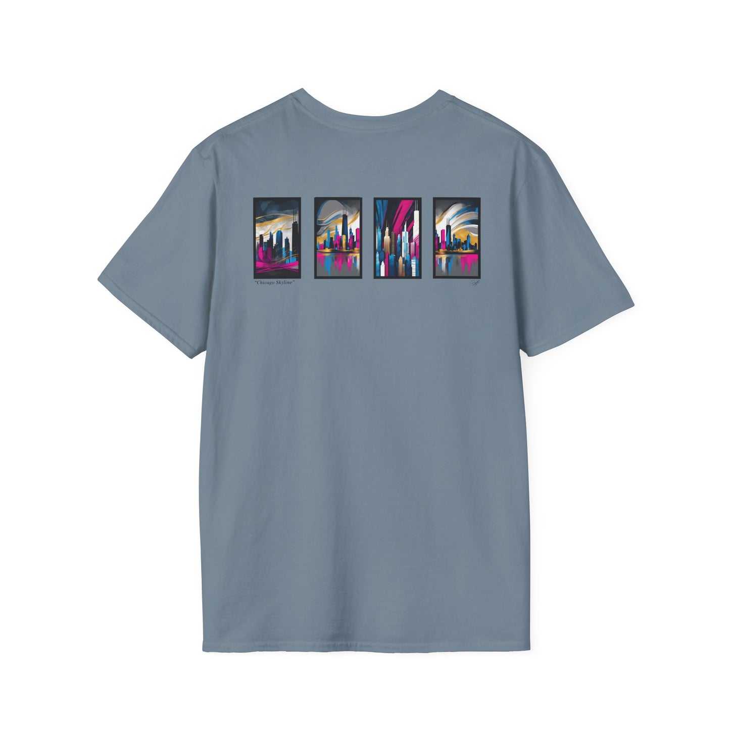 “Chicago Skyline” Abstract Art - Unisex T-Shirt