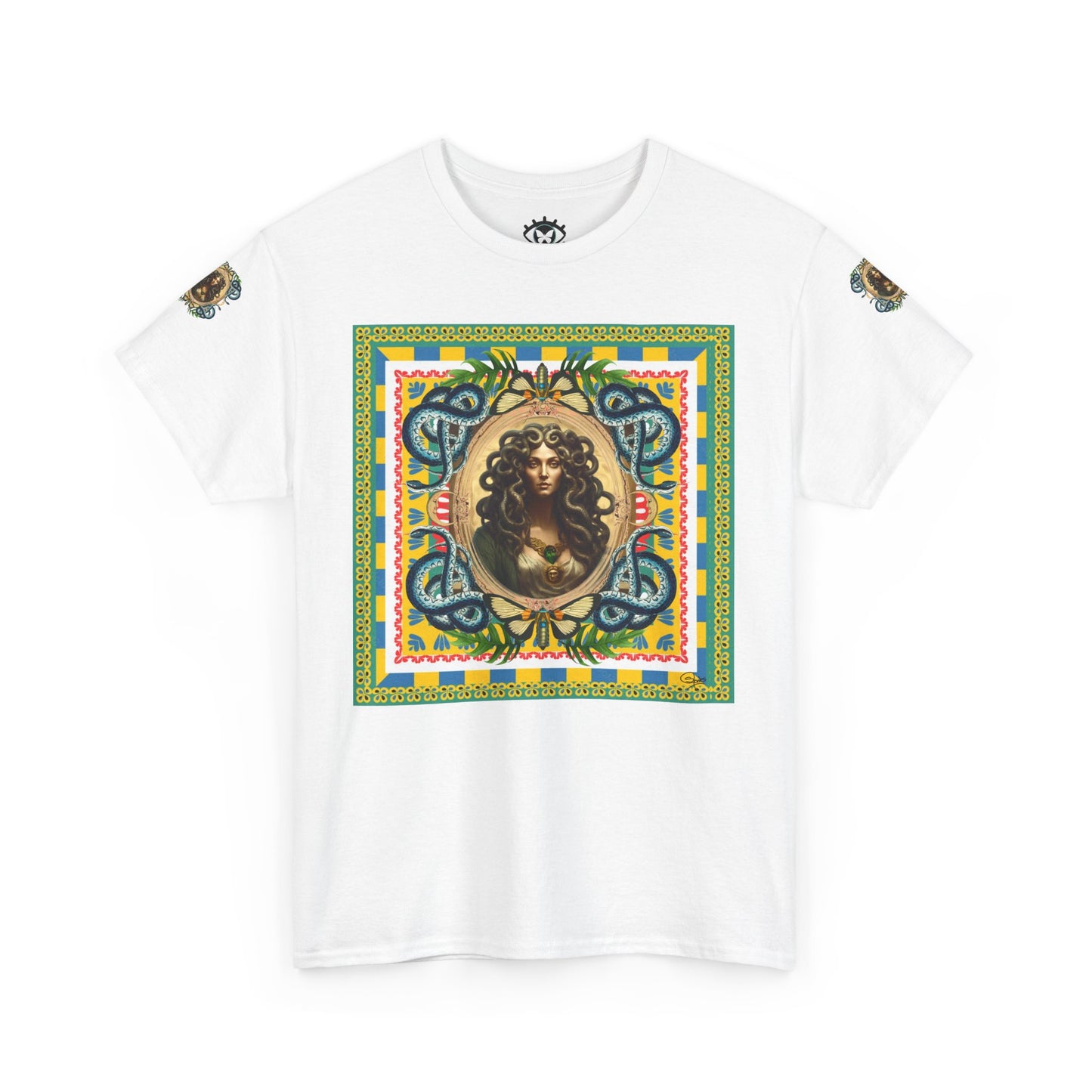 Mona Lisa Medusa - Unisex Cotton T-Shirt