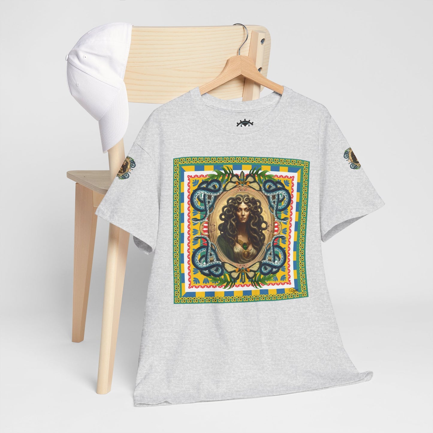 Mona Lisa Medusa - Unisex Cotton T-Shirt