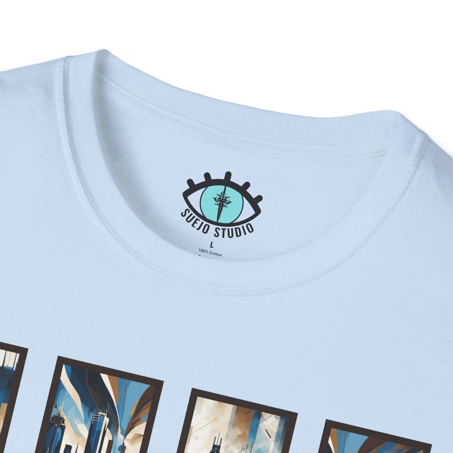 “Minneapolis Skyline” Abstract Art - Unisex T-Shirt
