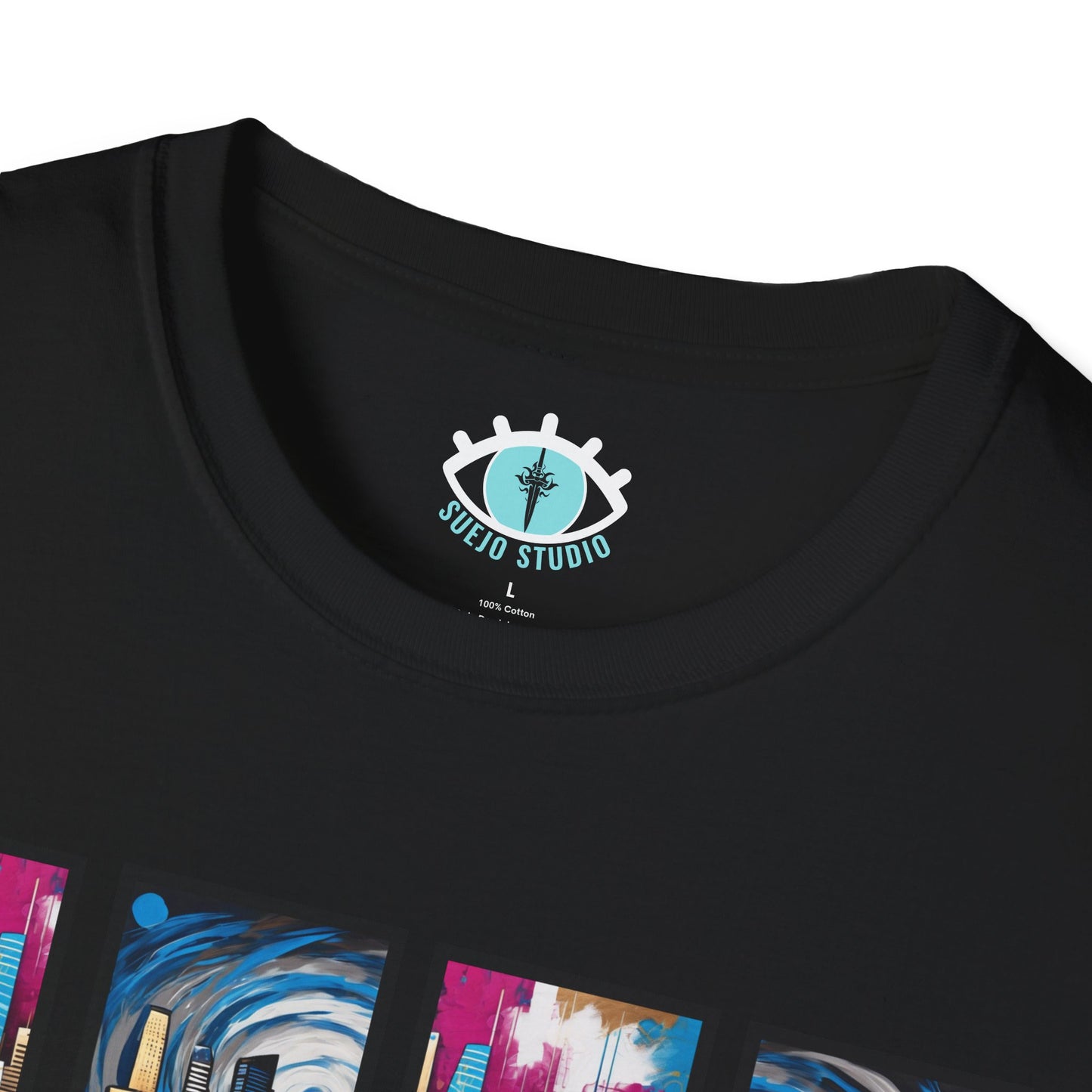 “LA Skyline” Abstract Art - Unisex T-Shirt