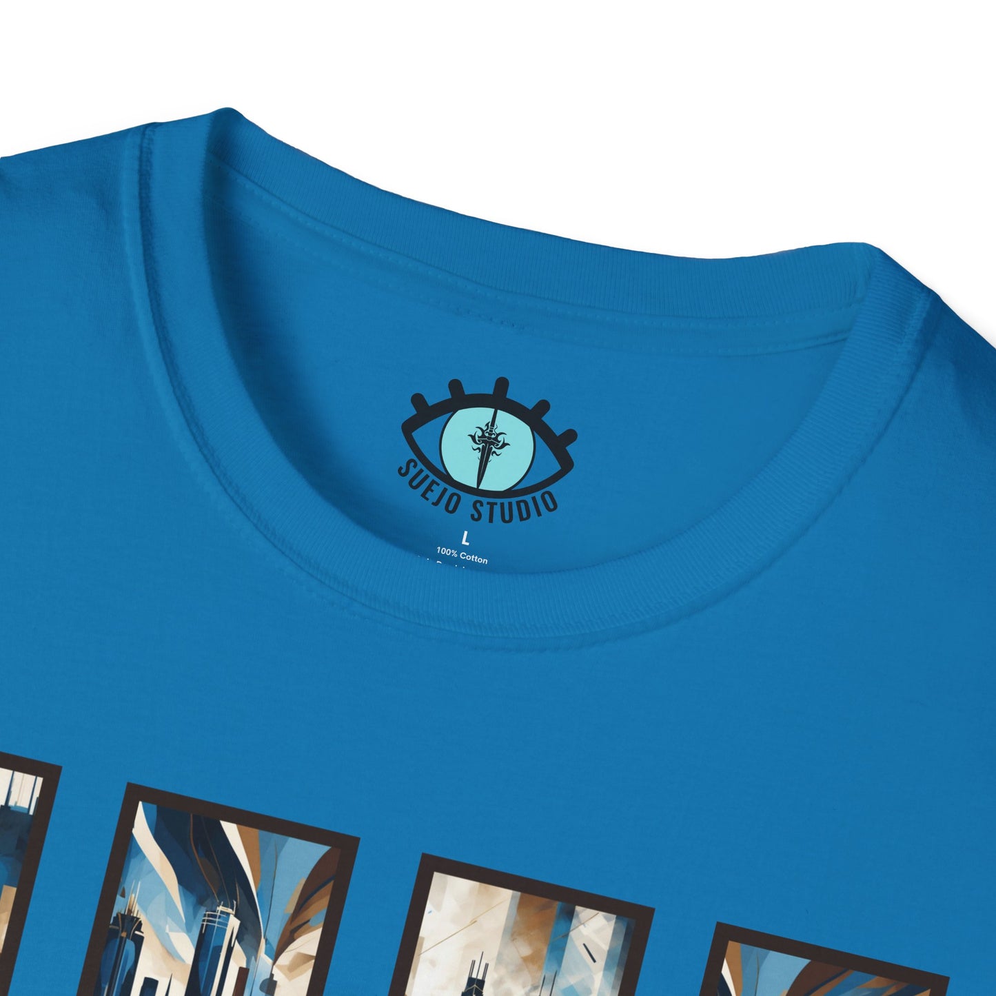“Minneapolis Skyline” Abstract Art - Unisex T-Shirt