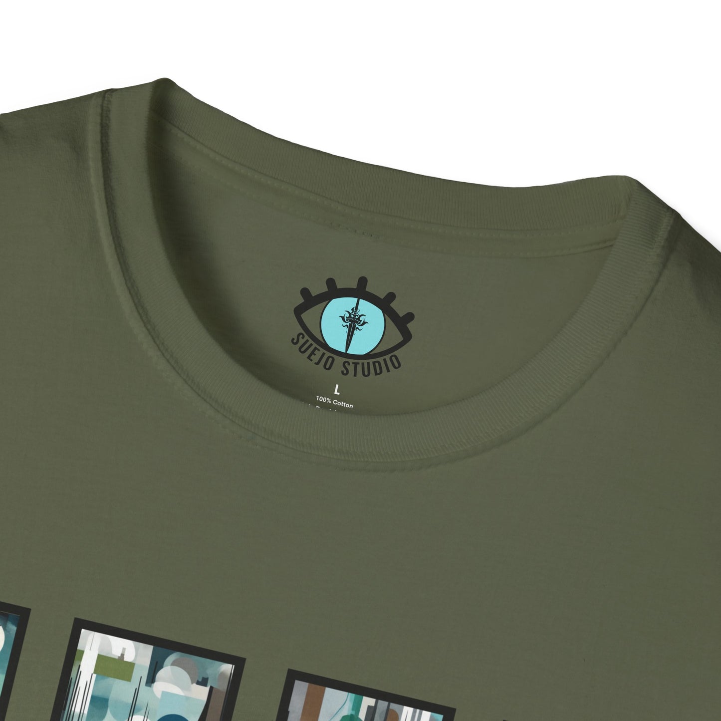 “Night Skyline” Abstract Art - Unisex T-Shirt