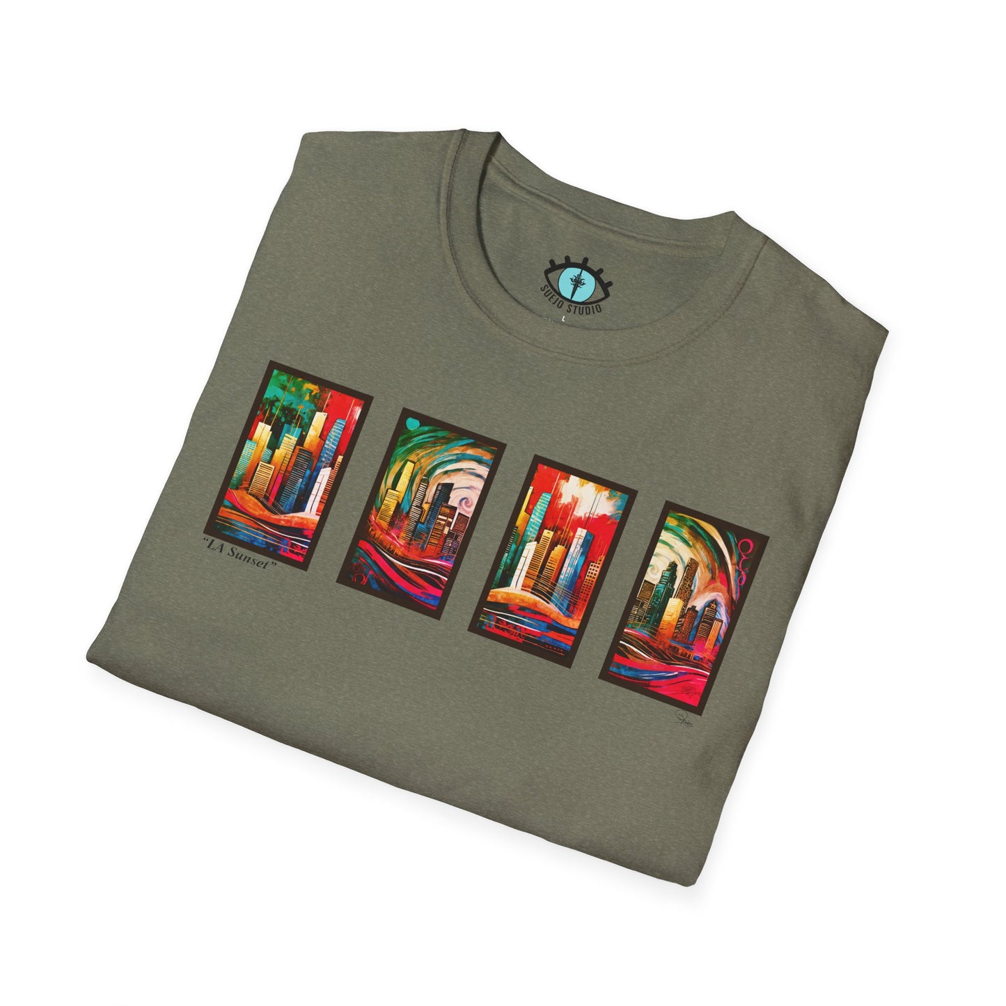“LA Sunset” Abstract Art - Unisex T-Shirt