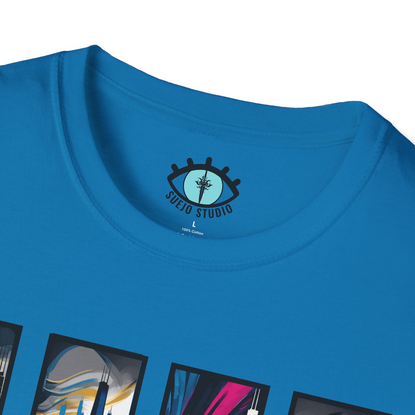 “Chicago Skyline” Abstract Art - Unisex T-Shirt
