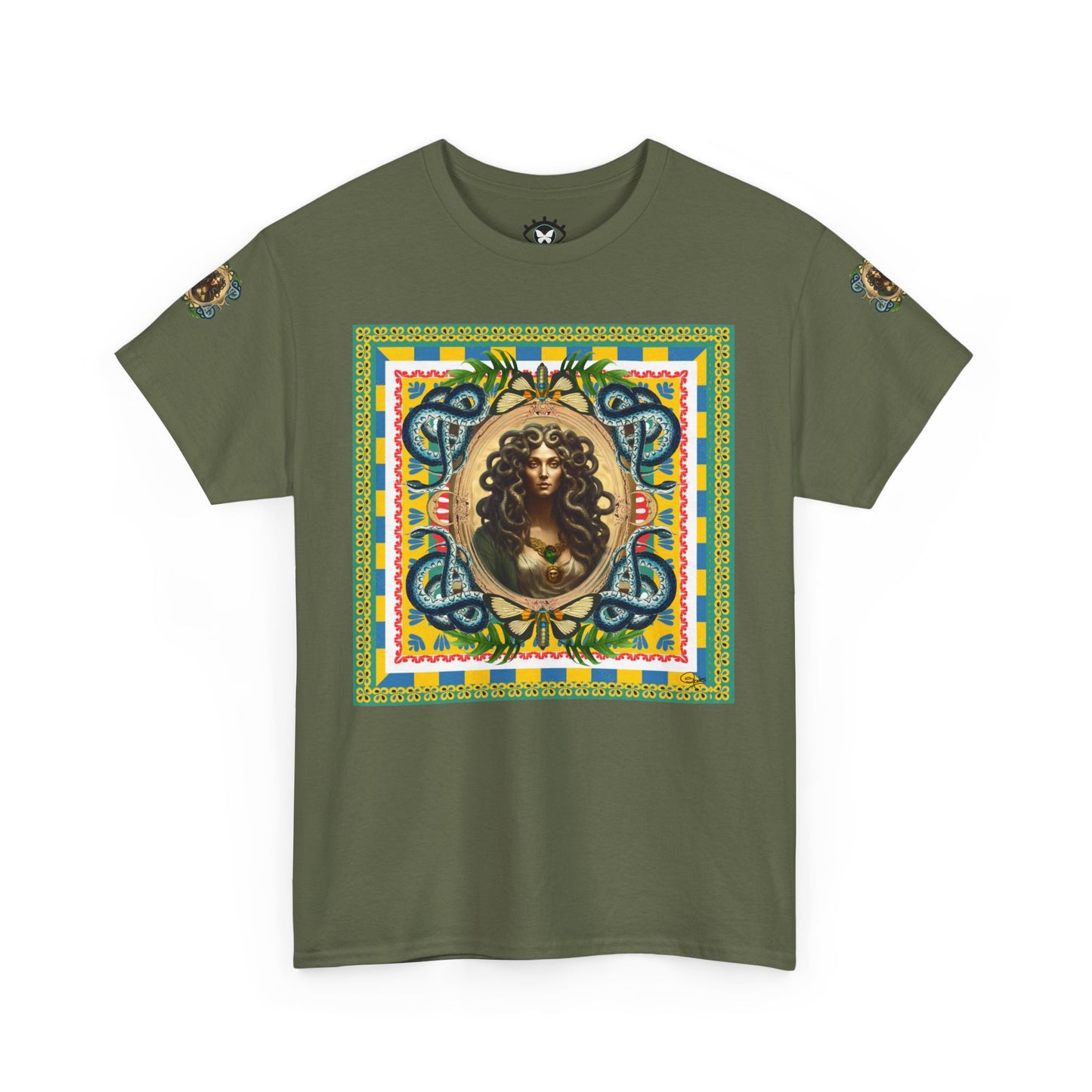 Mona Lisa Medusa - Unisex Cotton T-Shirt