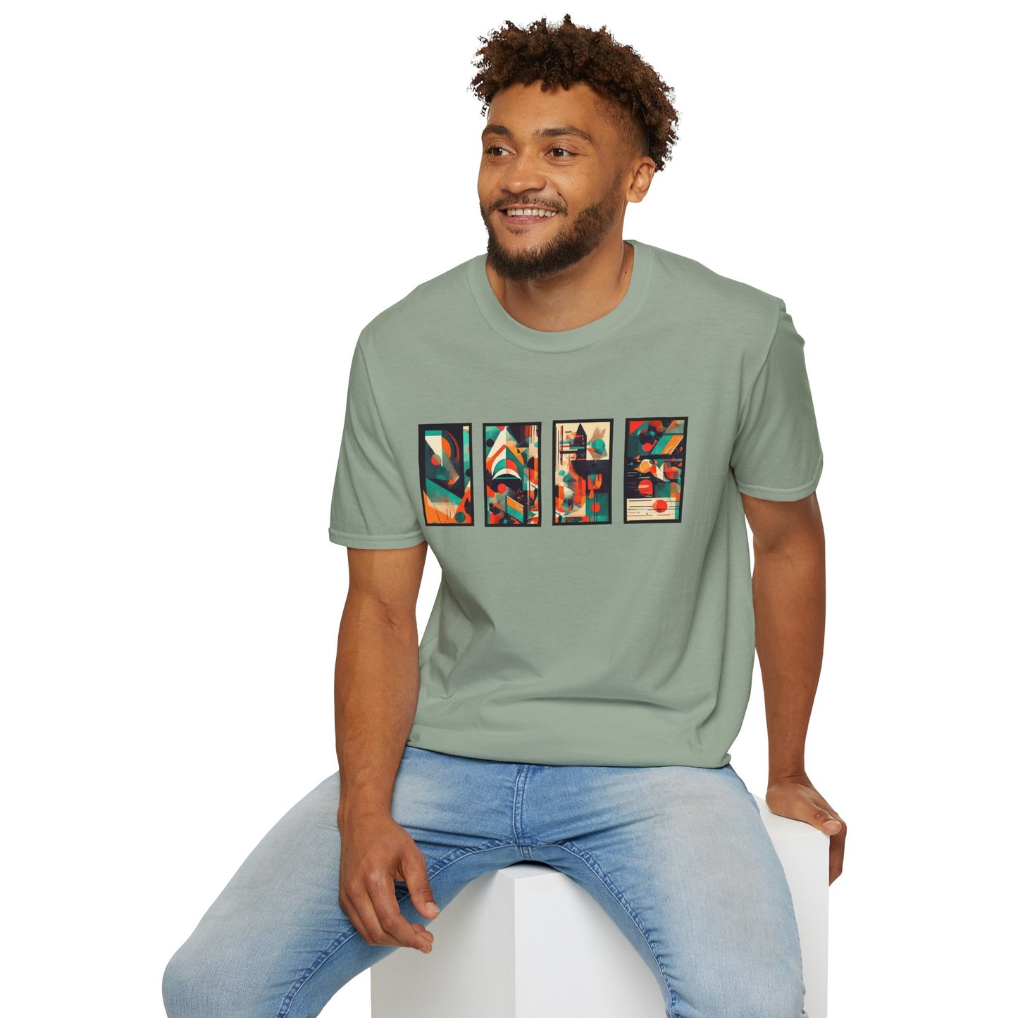 “Cityscape Sunset” Abstract Art - Unisex T-Shirt
