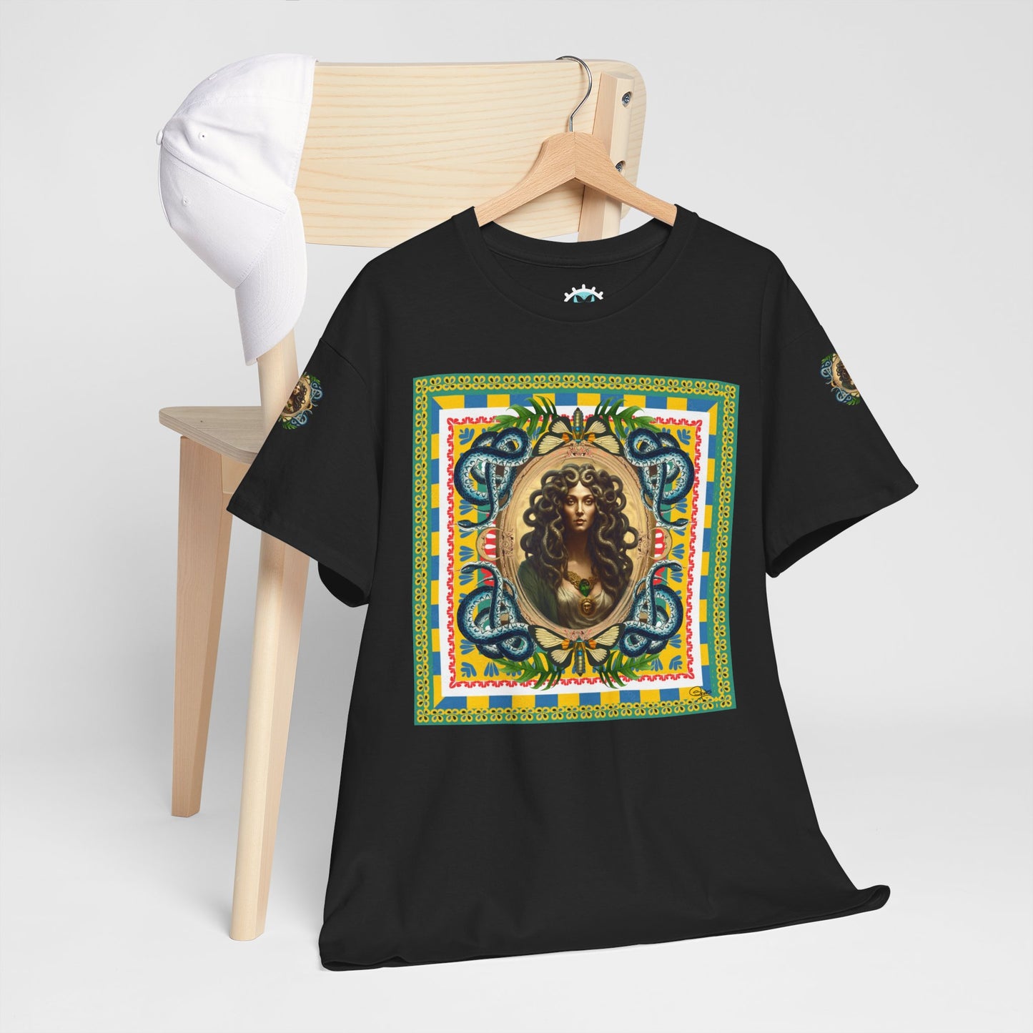 Mona Lisa Medusa - Unisex Cotton T-Shirt