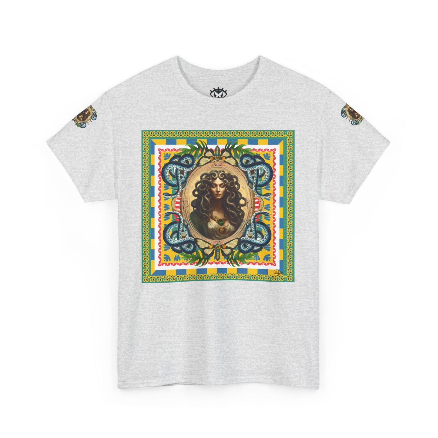 Mona Lisa Medusa - Unisex Cotton T-Shirt