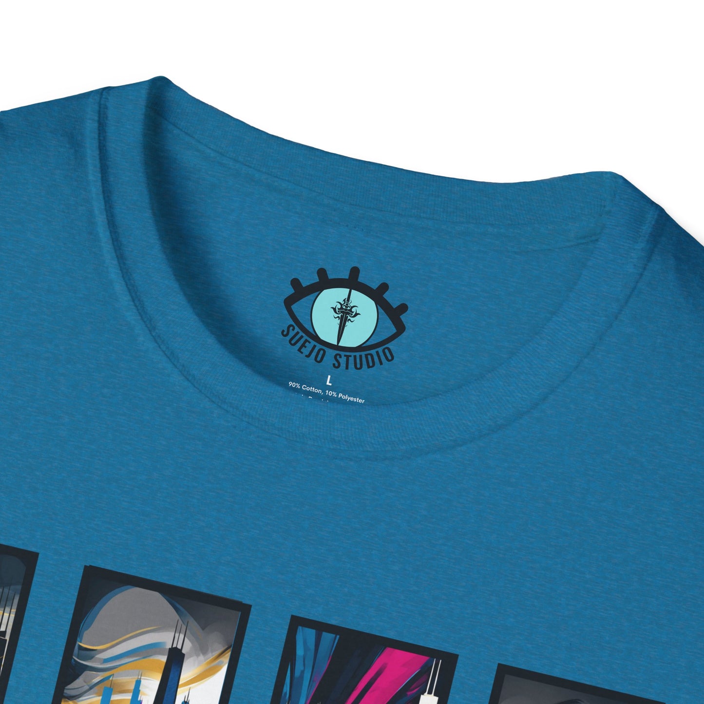 “Chicago Skyline” Abstract Art - Unisex T-Shirt