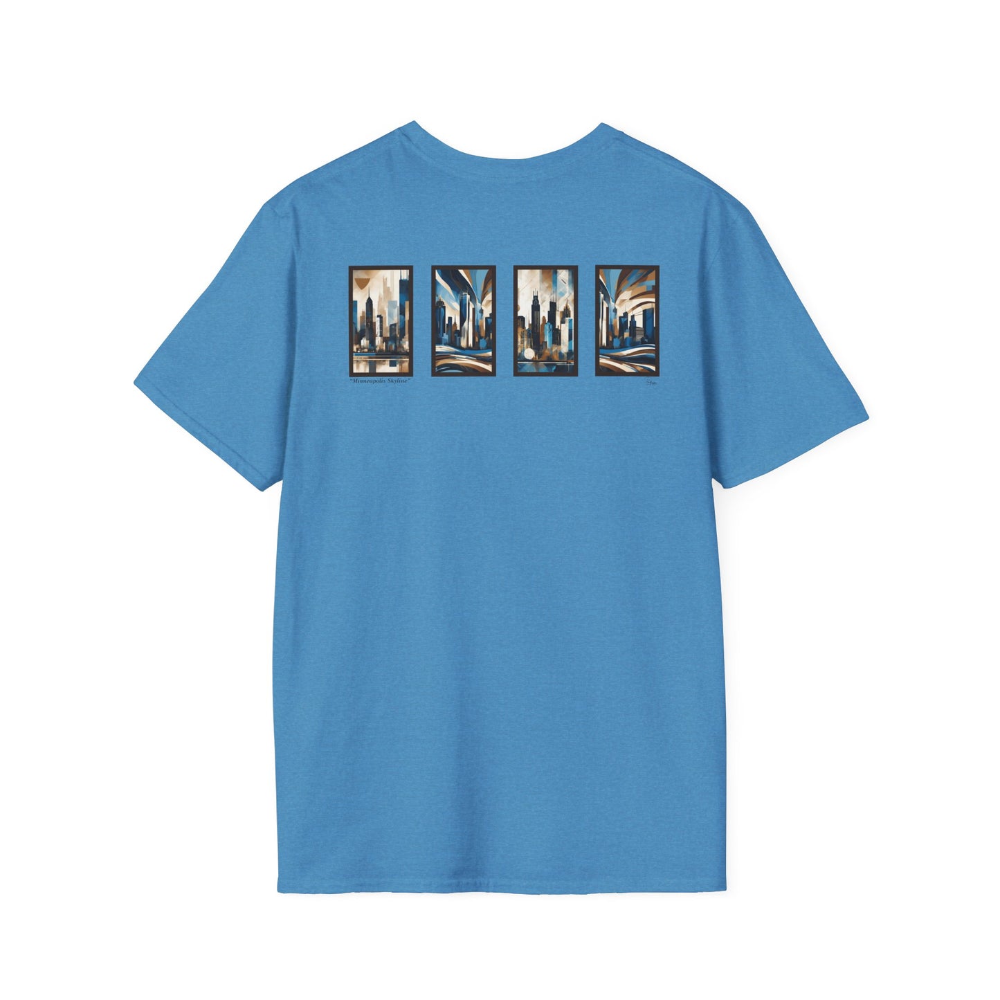 “Minneapolis Skyline” Abstract Art - Unisex T-Shirt
