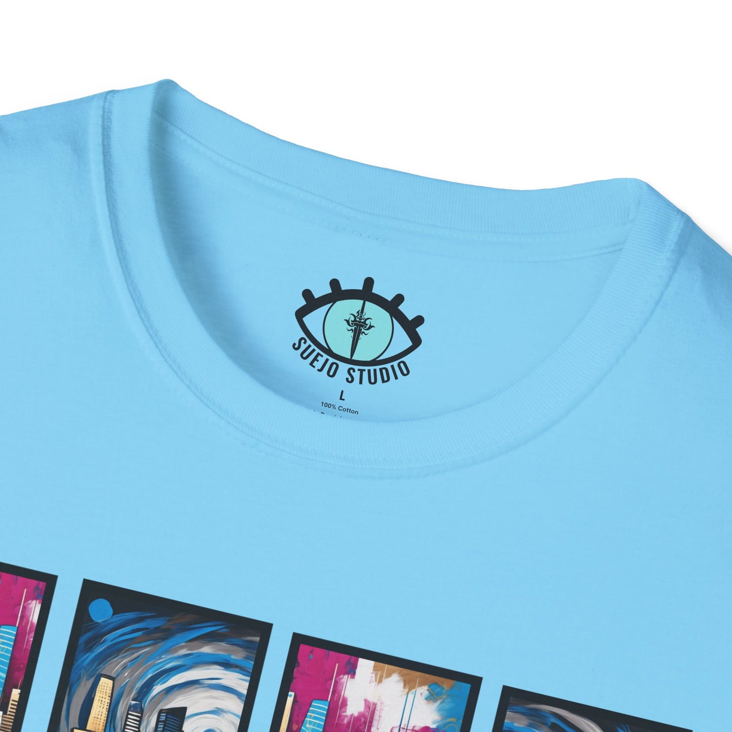 “LA Skyline” Abstract Art - Unisex T-Shirt