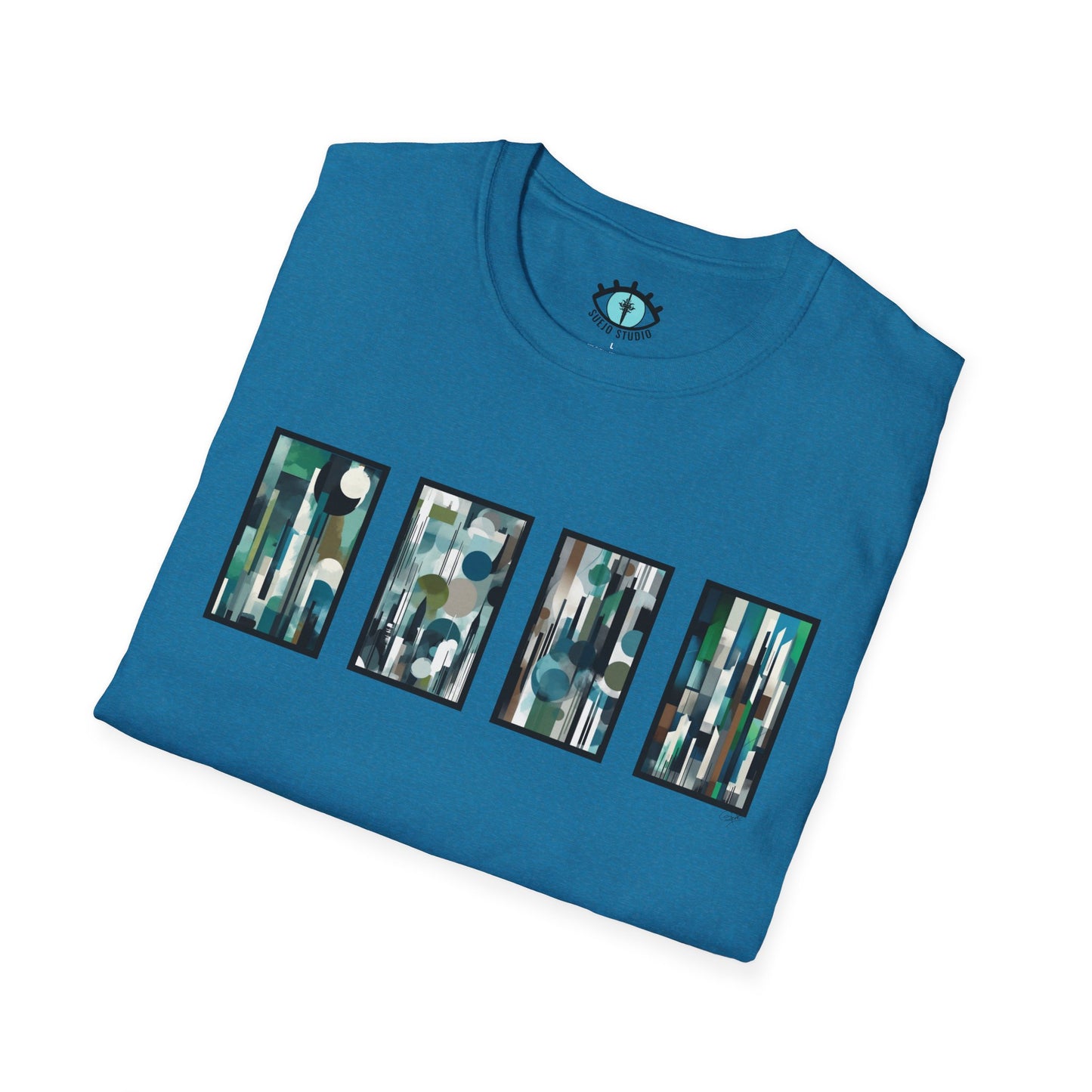 “Night Skyline” Abstract Art - Unisex T-Shirt