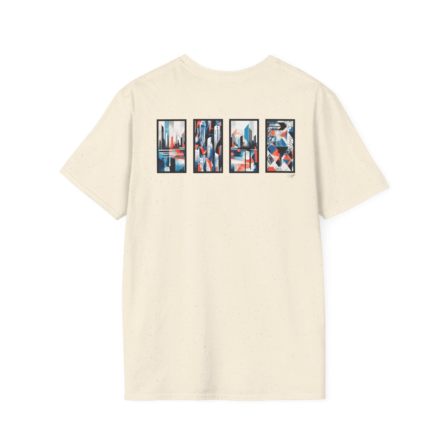 “Cityscape Blue” Abstract Art - Unisex T-Shirt