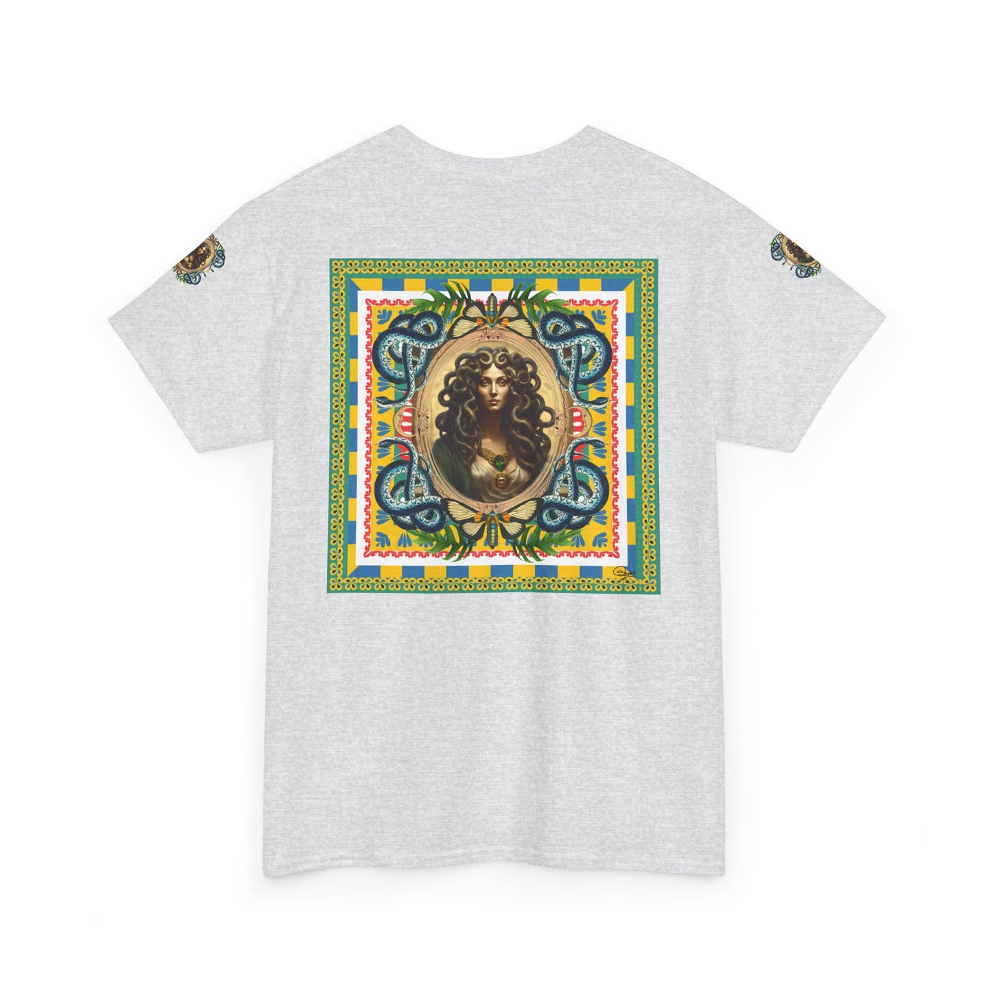 Mona Lisa Medusa - Unisex Cotton T-Shirt