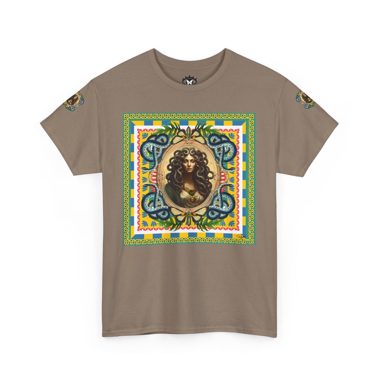 Mona Lisa Medusa - Unisex Cotton T-Shirt