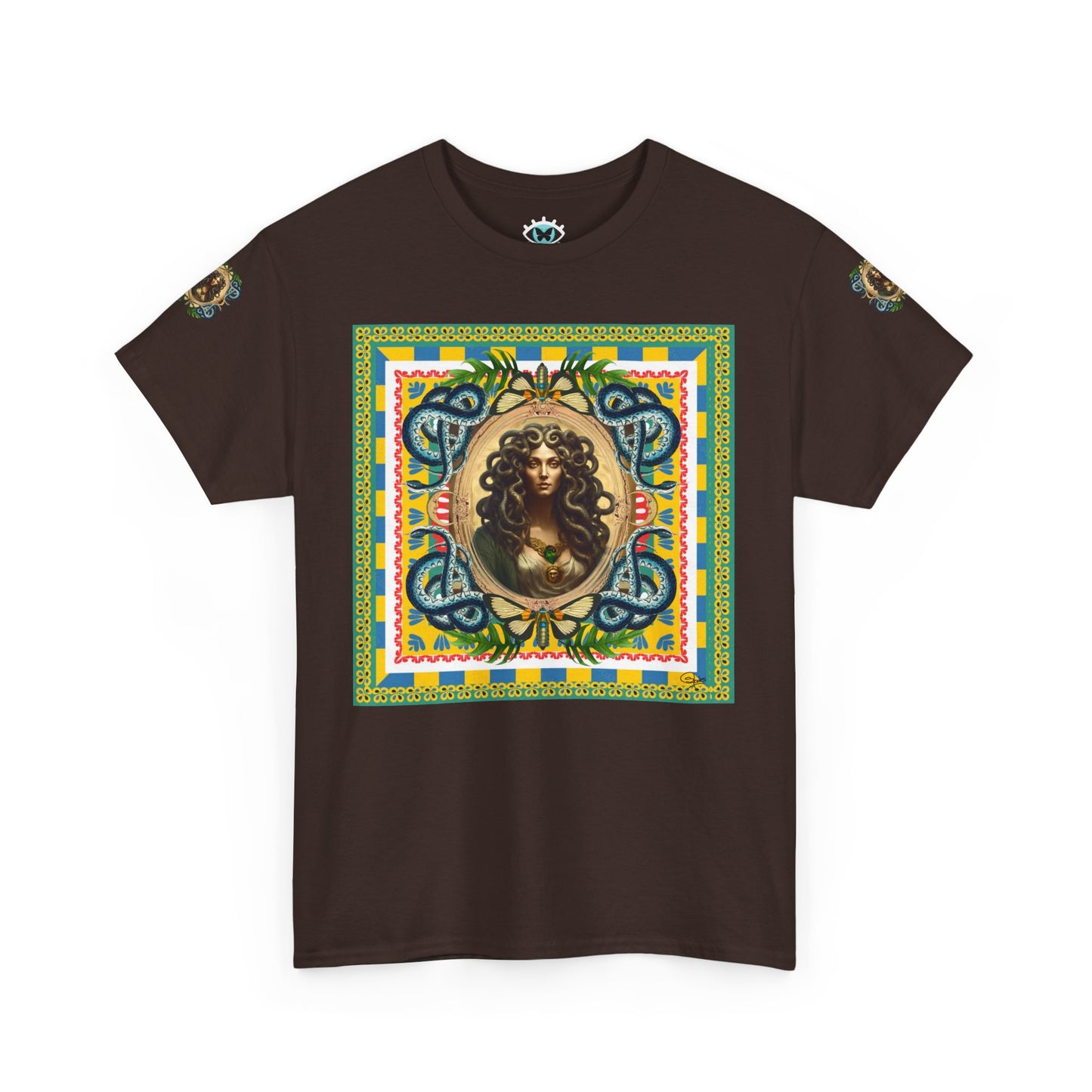 Mona Lisa Medusa - Unisex Cotton T-Shirt